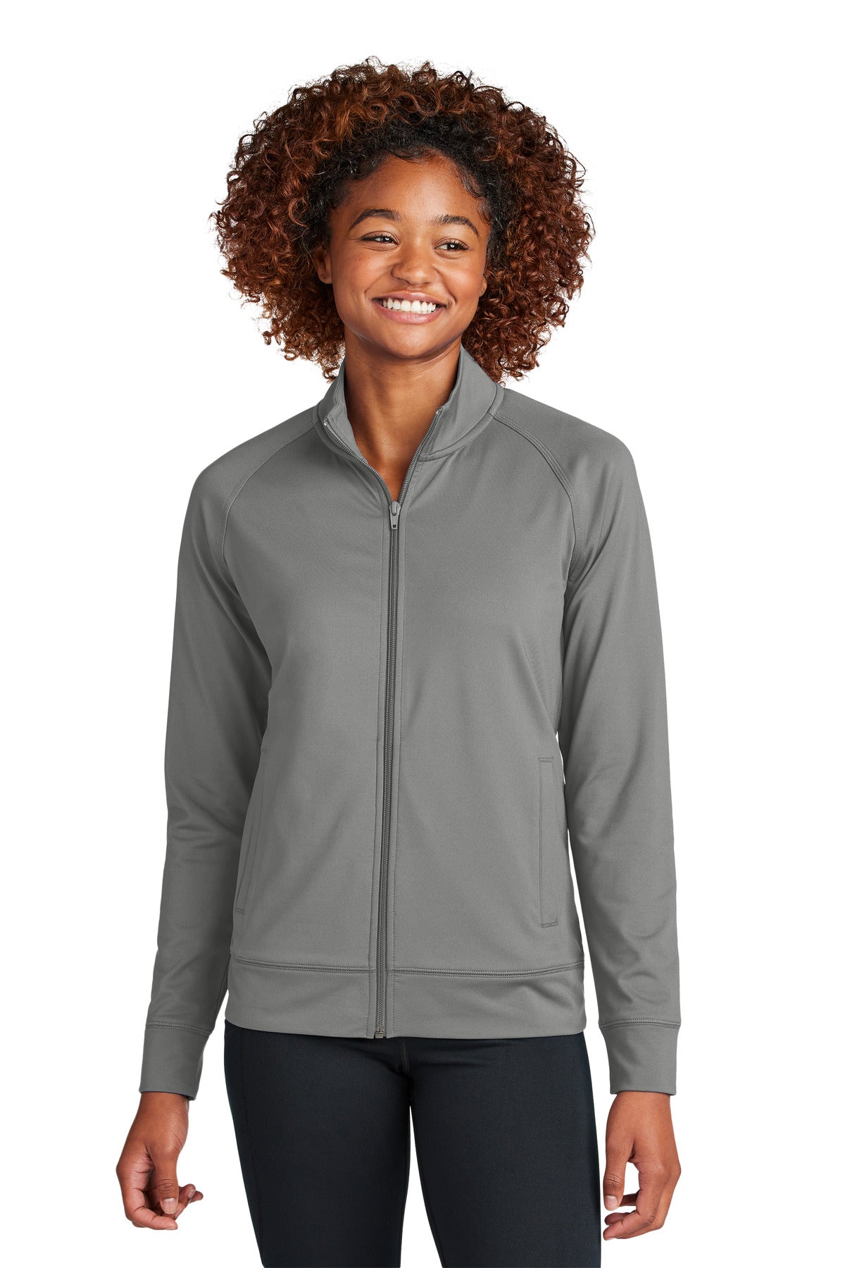 Sport-Tek® Women's Sport-Wick® Stretch Full-Zip Cadet Jacket