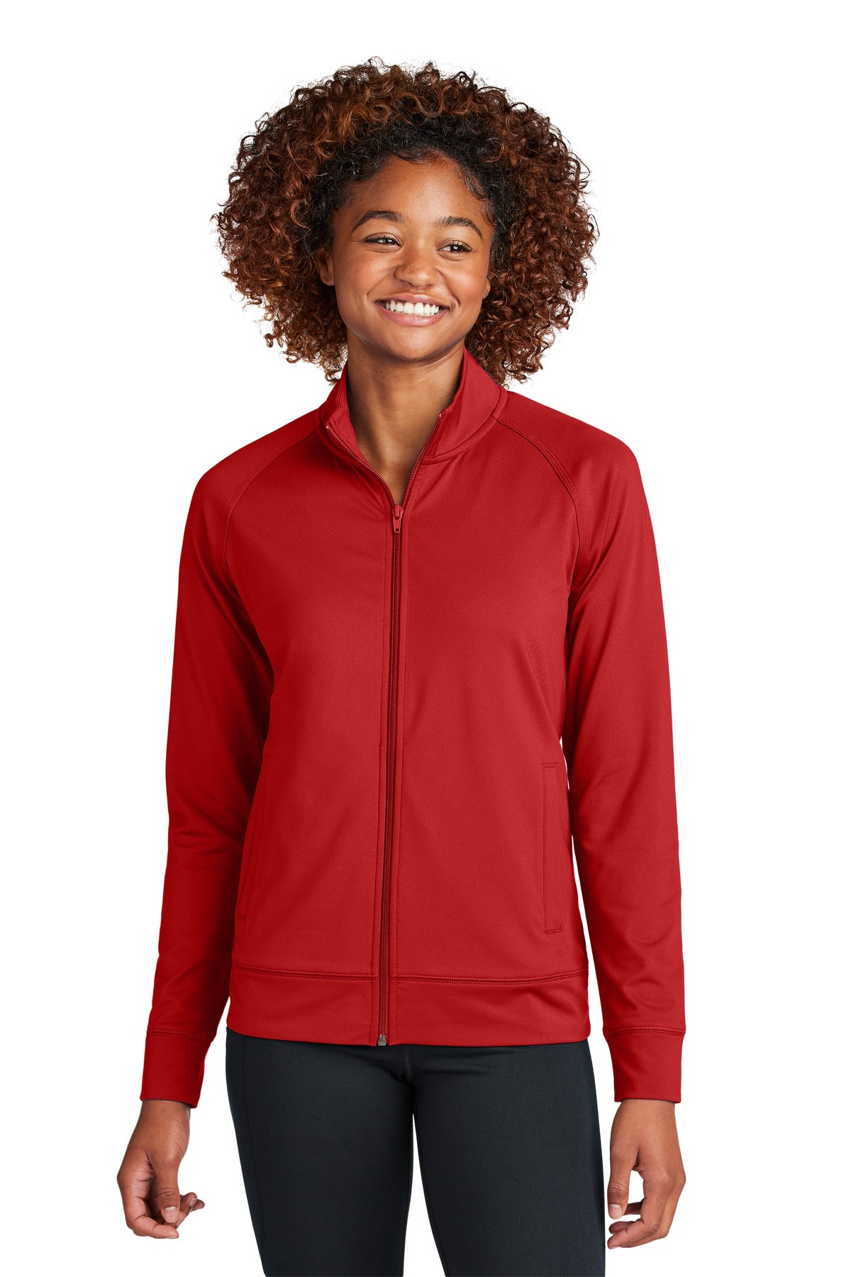 Sport-Tek® Women's Sport-Wick® Stretch Full-Zip Cadet Jacket