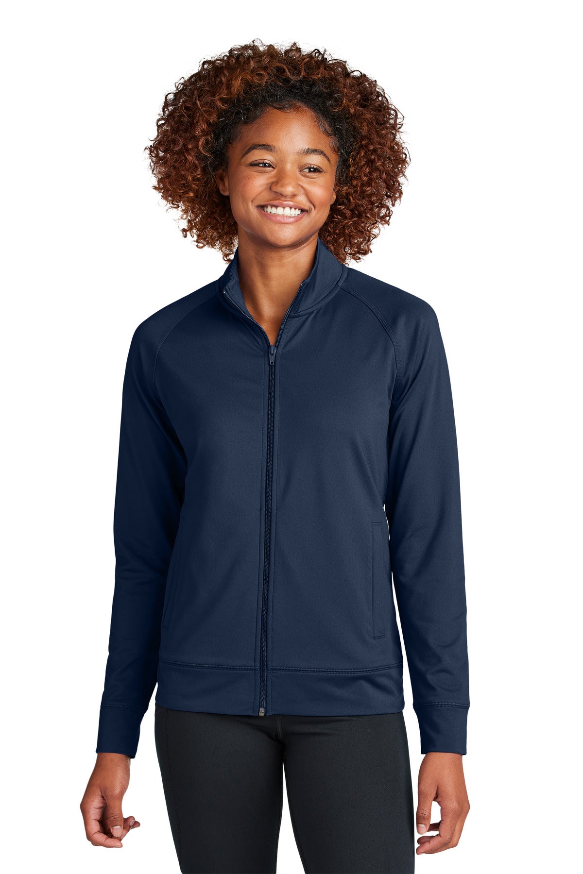Sport-Tek® Women's Sport-Wick® Stretch Full-Zip Cadet Jacket