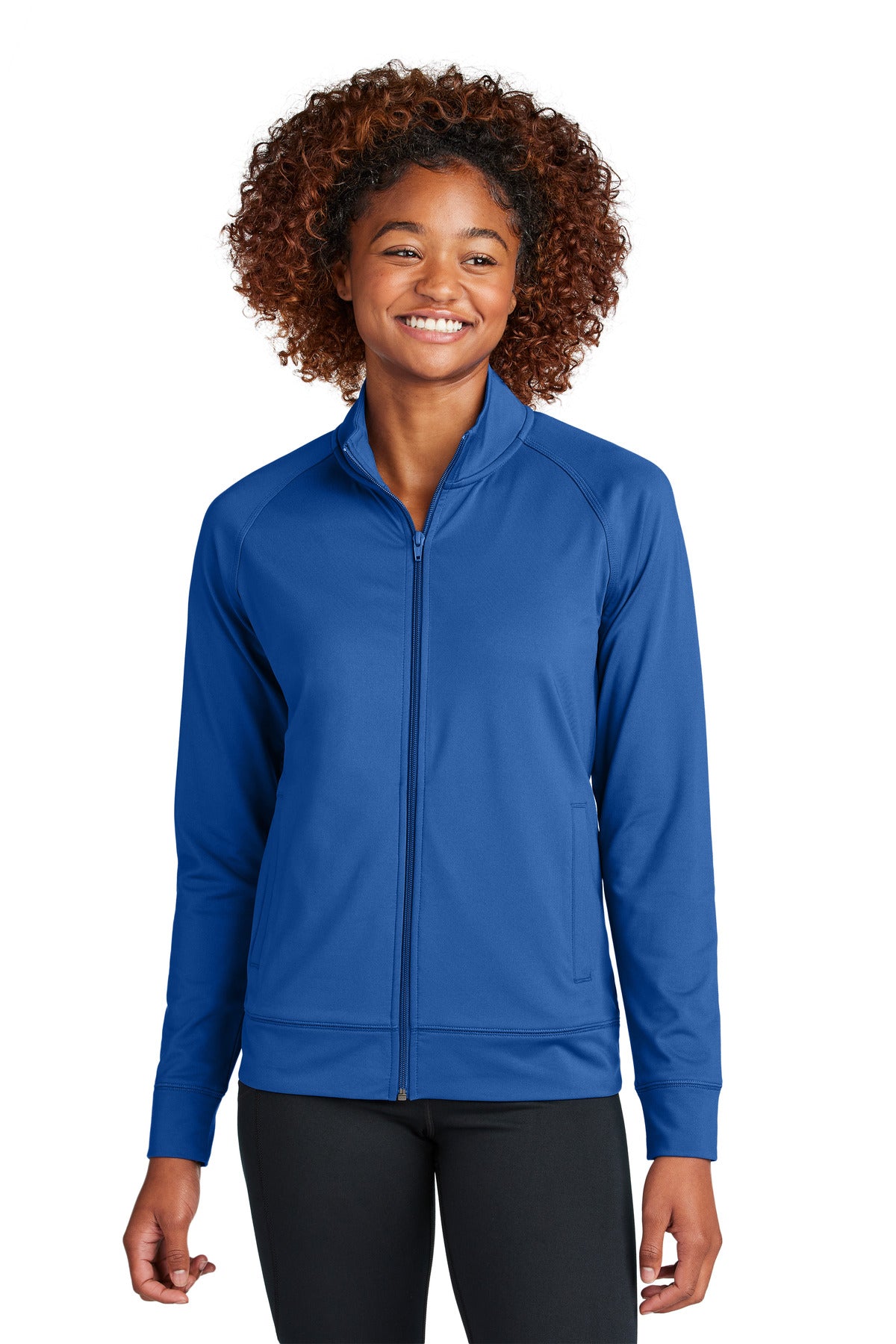 Sport-Tek® Women's Sport-Wick® Stretch Full-Zip Cadet Jacket