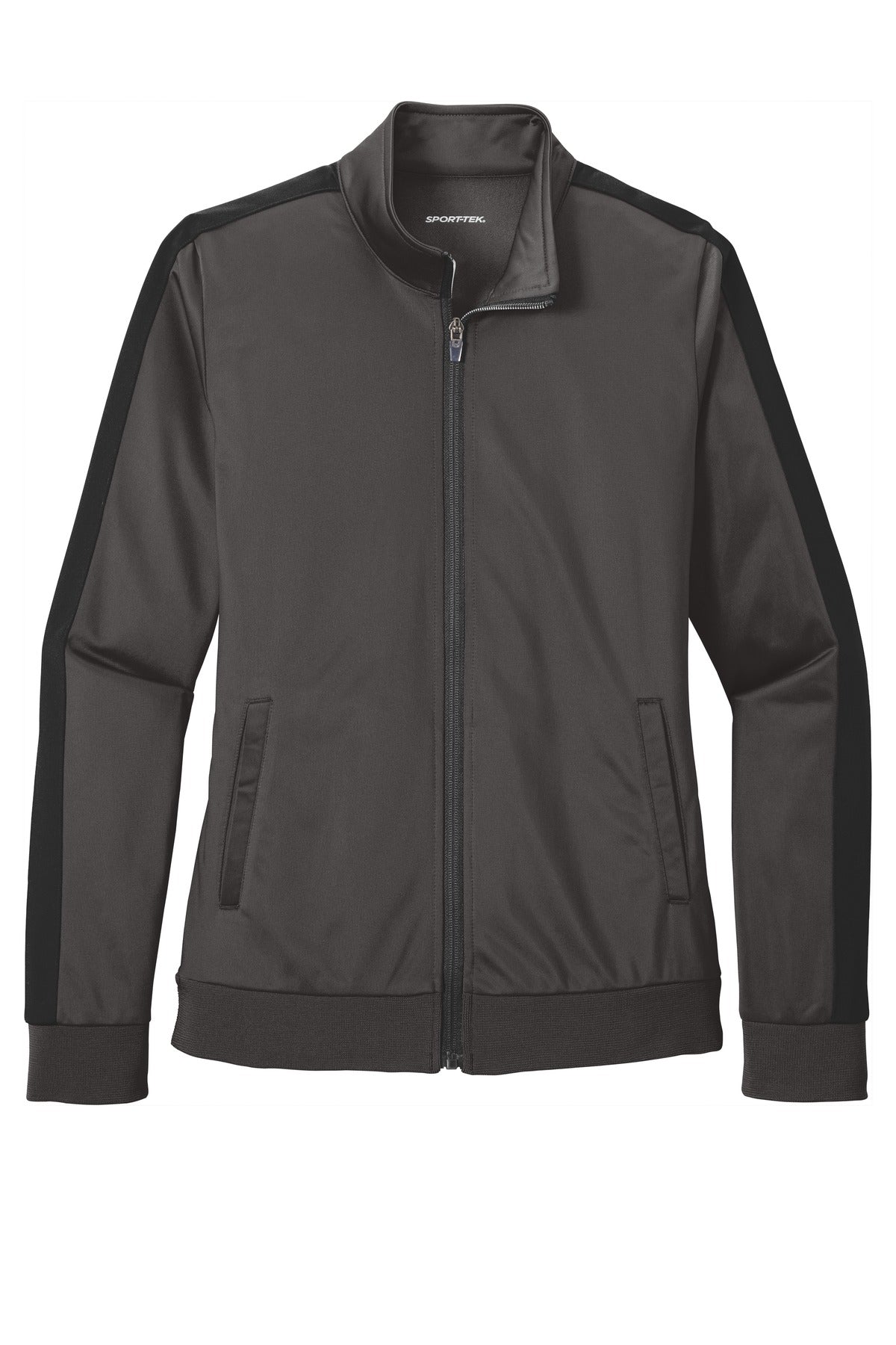 Sport-Tek® Ladies Tricot Sleeve Stripe Track Jacket
