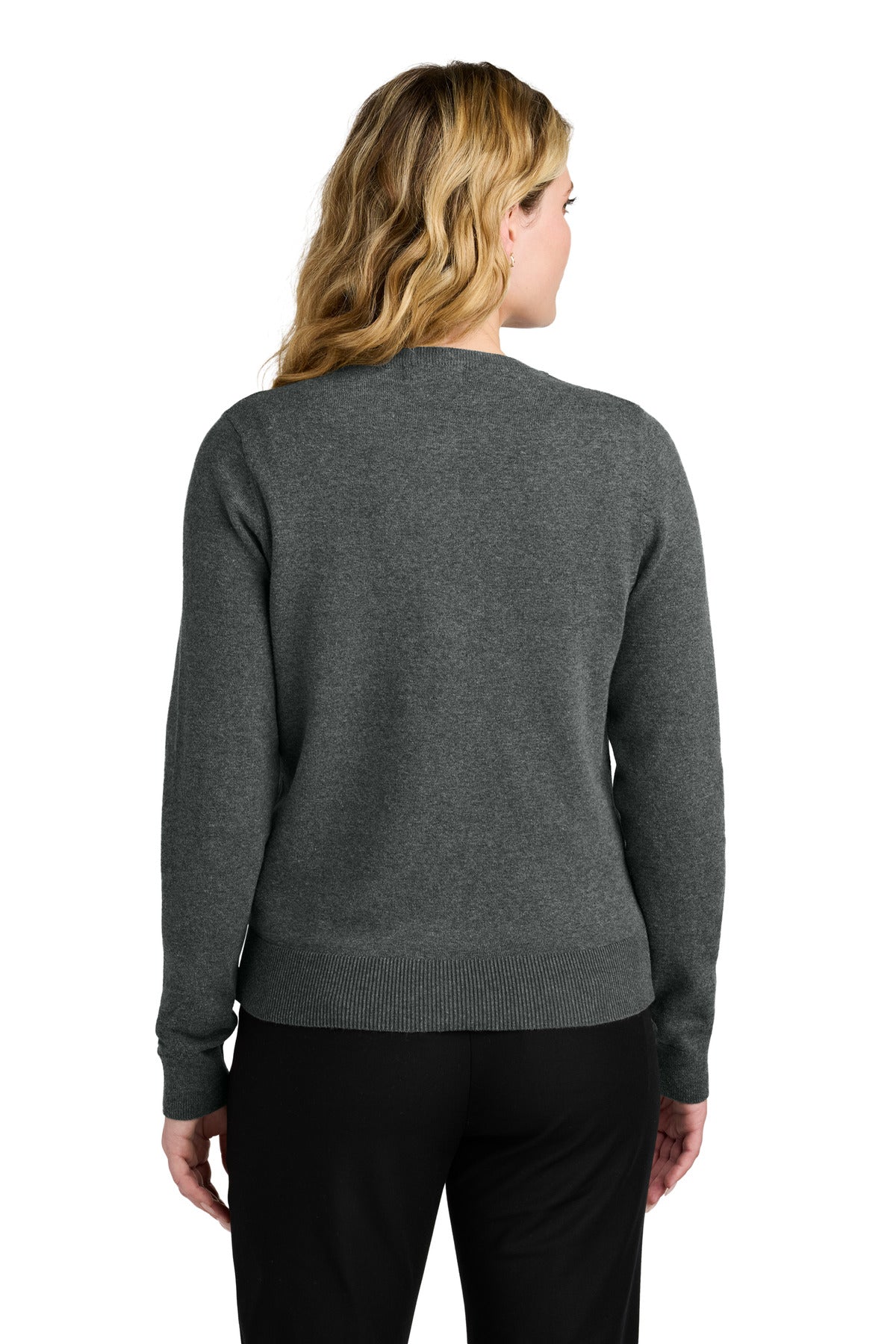 Port Authority® Women's Easy Care Crewneck Cardigan Sweater