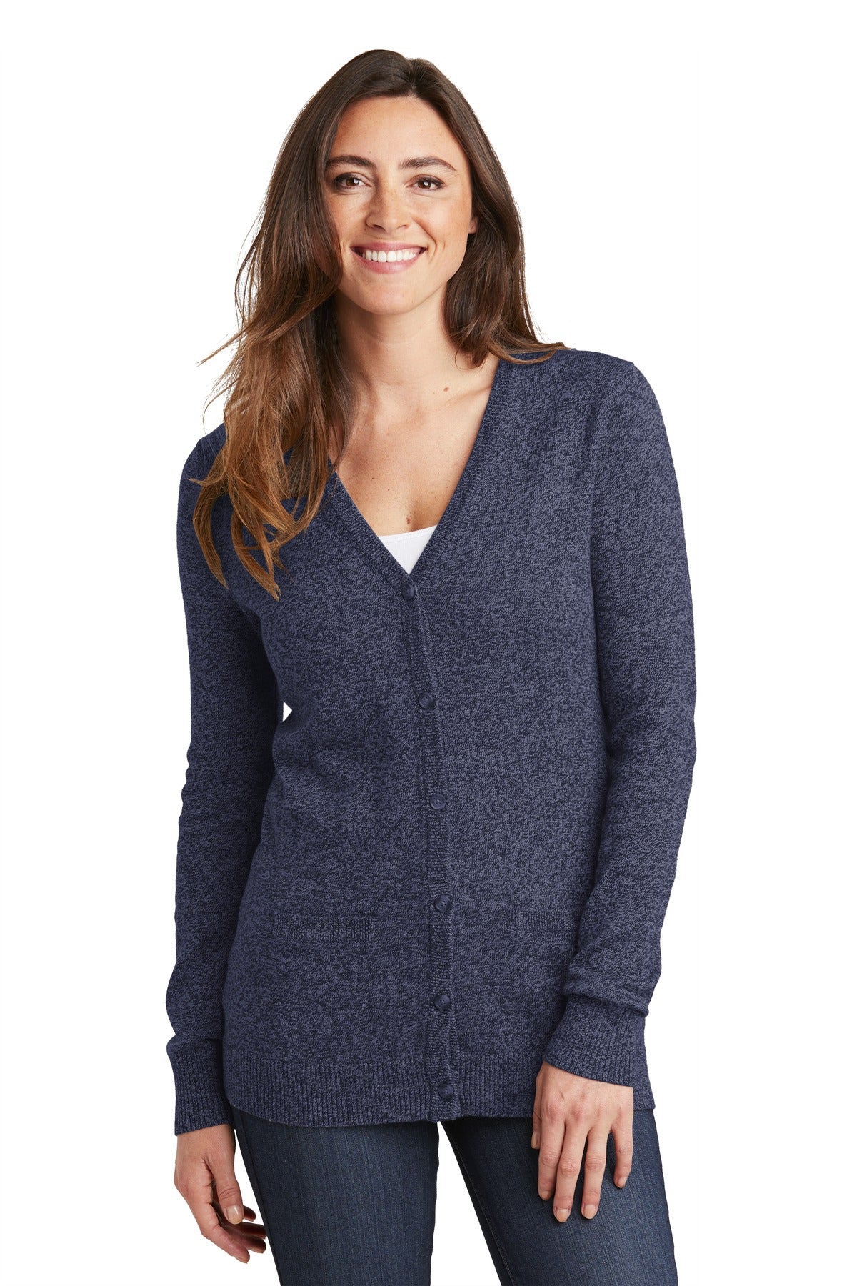 Port Authority® Women's Marled Cardigan Sweater
