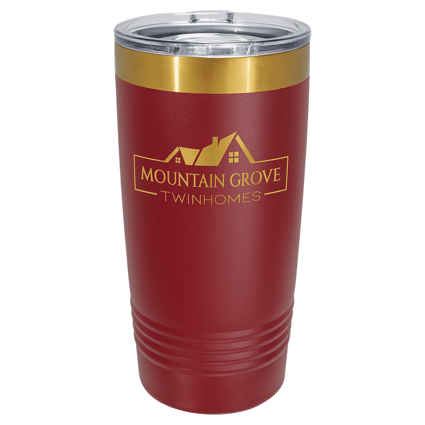 Custom Polar Camel® 20 oz Bright Gold ION-Plated Ringneck Tumbler with Slider Lid