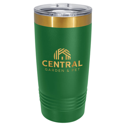 Central Garden Polar Camel® 20 oz Bright Gold ION-Plated Ringneck Tumbler with Slider Lid