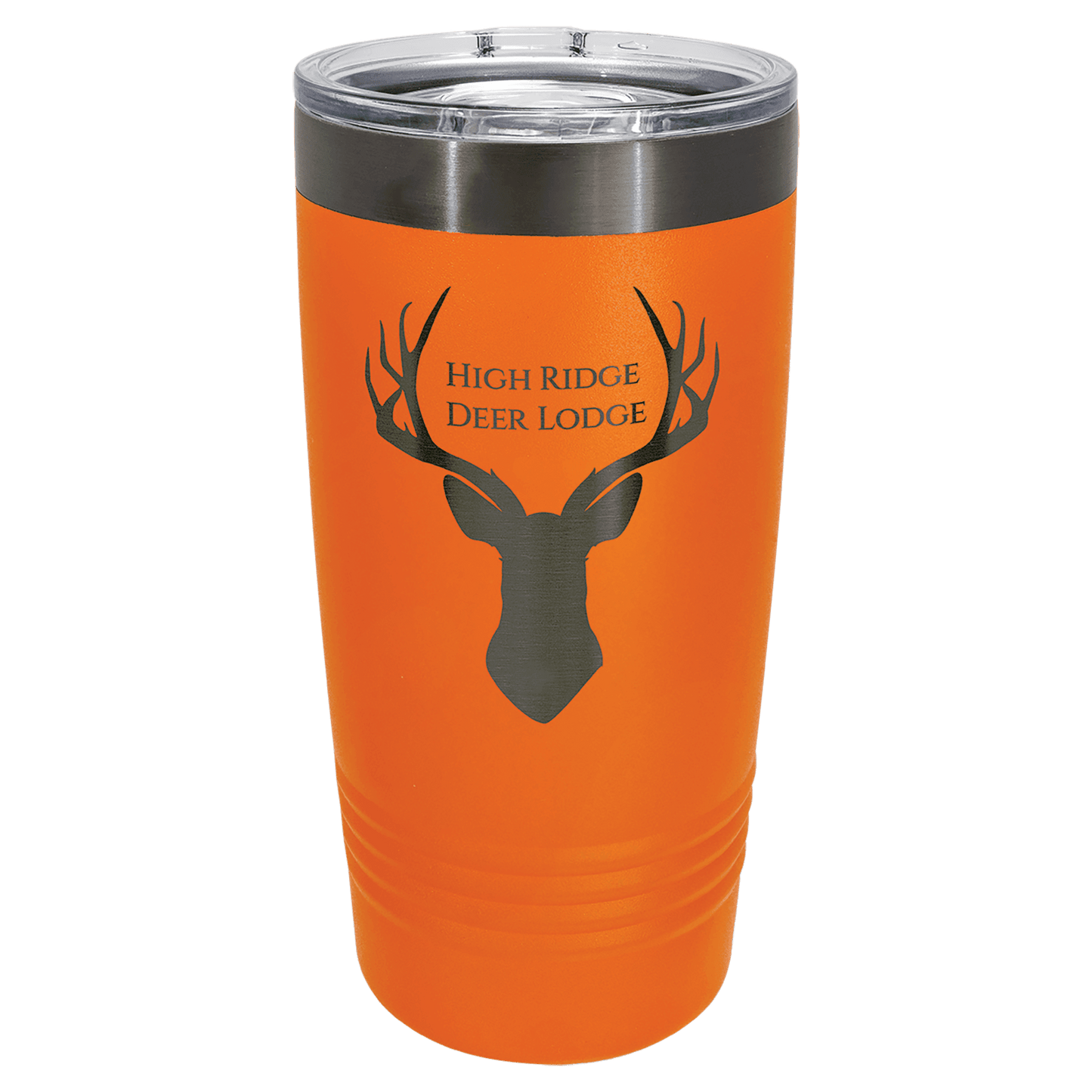 Custom Polar Camel® 20oz Orange/Ghost Black ION-Plated Ringneck Tumbler with Slider Lid