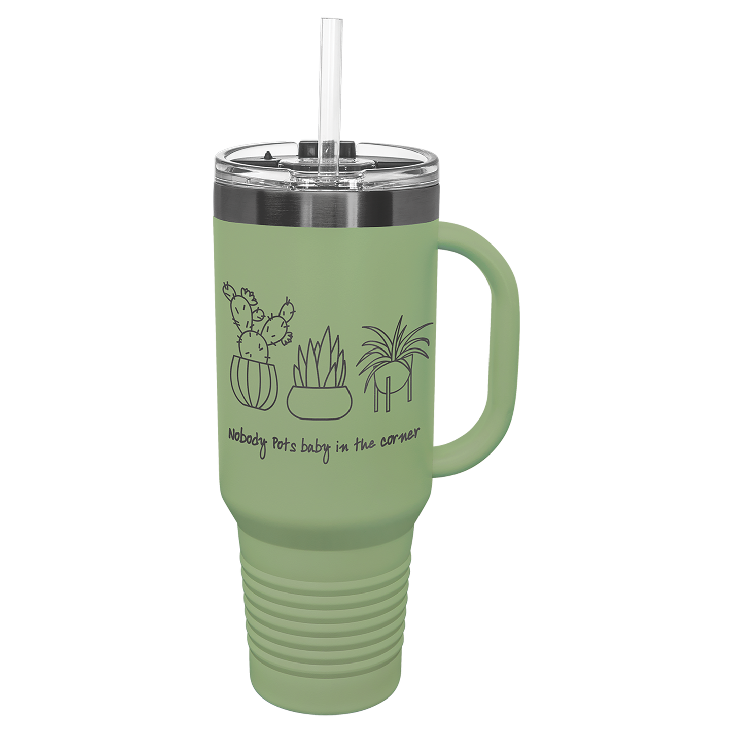 Polar Camel® 40 oz. LIMITED EDITION 2025 Ghost Black ION-Plated Travel Mug with Handle & Straw