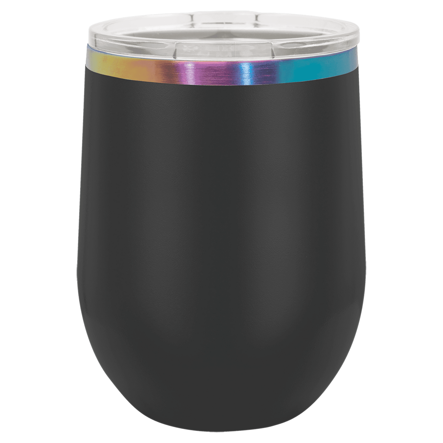 Custom Polar Camel® 12oz Prismatic Effect ION-Plated Stemless Wine Tumbler with Lid