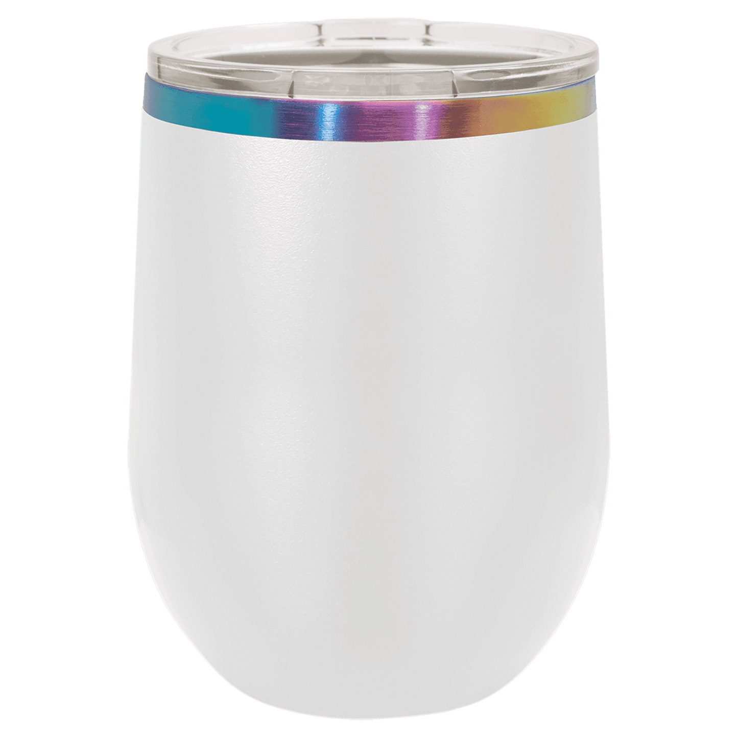 Custom Polar Camel® 12oz Prismatic Effect ION-Plated Stemless Wine Tumbler with Lid