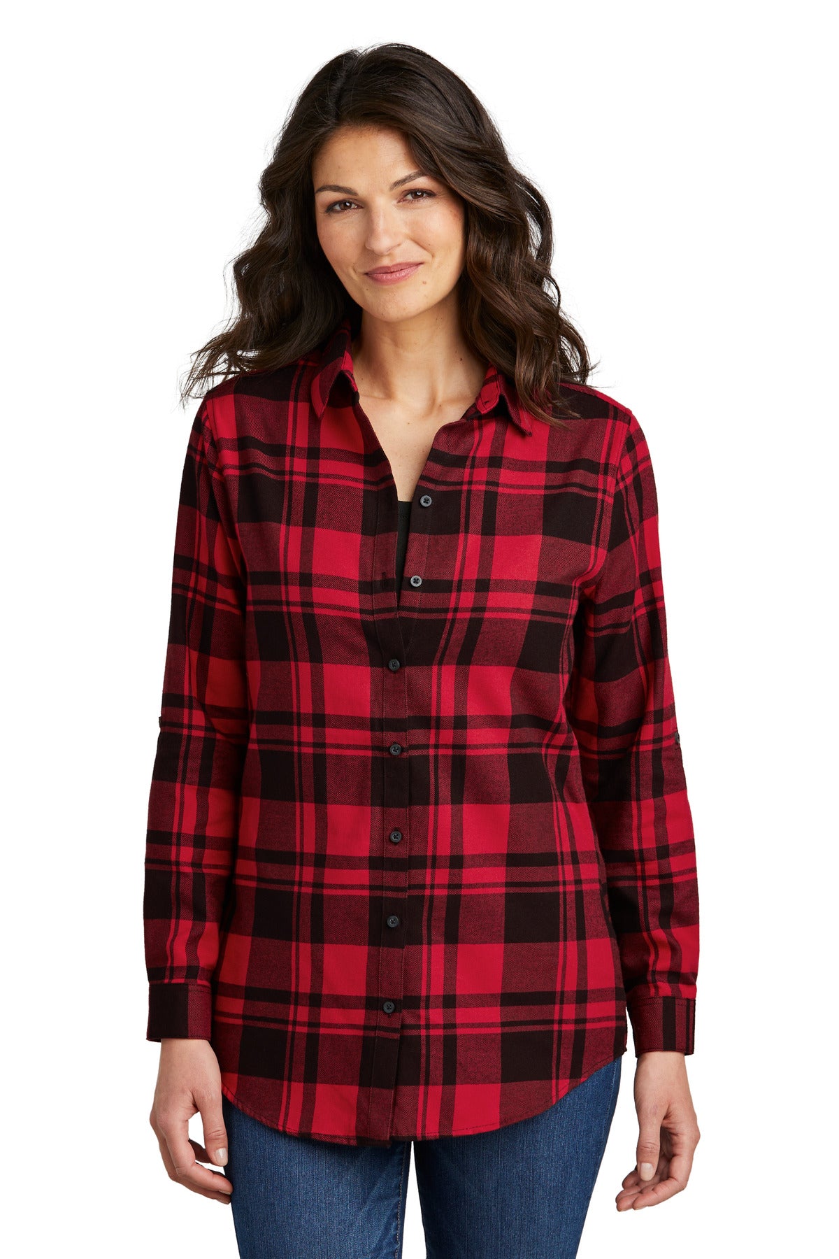 Port Authority® Women's Plaid Flannel Tunic
