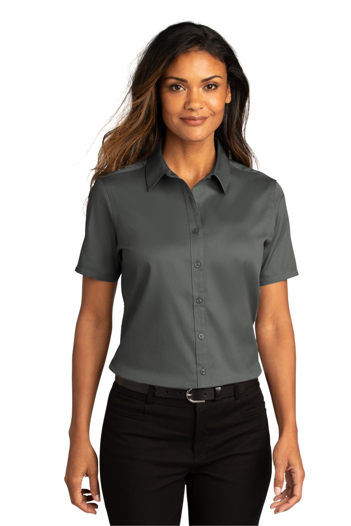 Port Authority® Women's Short Sleeve SuperPro ReactTwill Shirt (CORE COLORS)