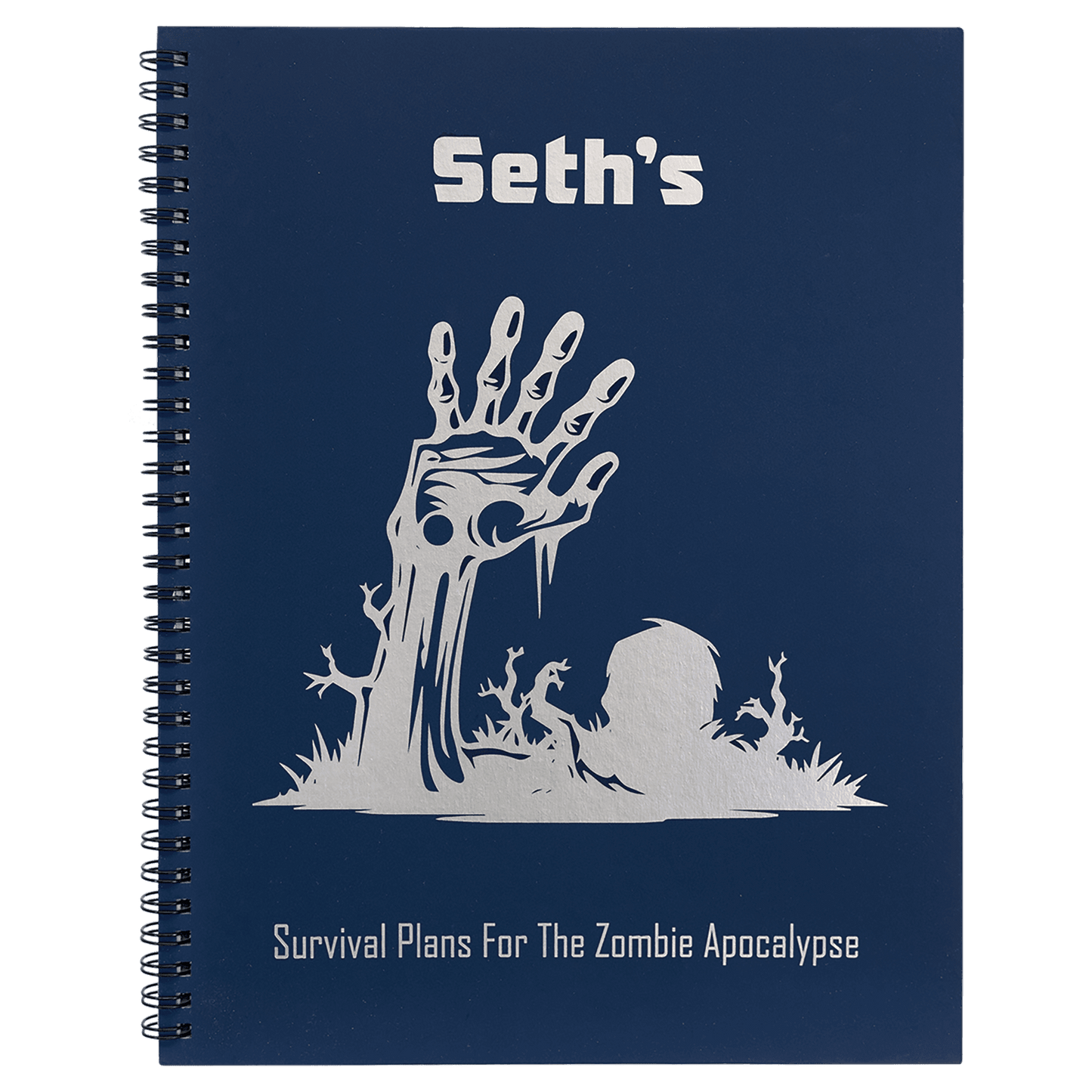 Custom Lazerburst Spiral Notebook 8 1/2" x 11" with Engraved Logo
