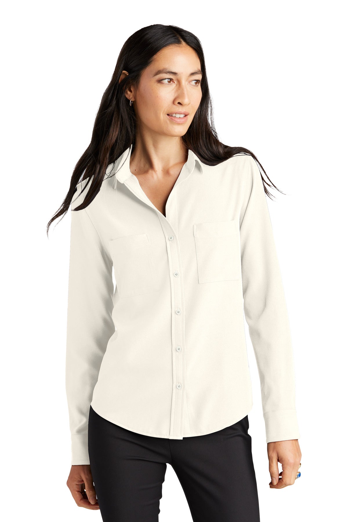 Mercer+Mettle® Women's Stretch Crepe Long Sleeve Camp