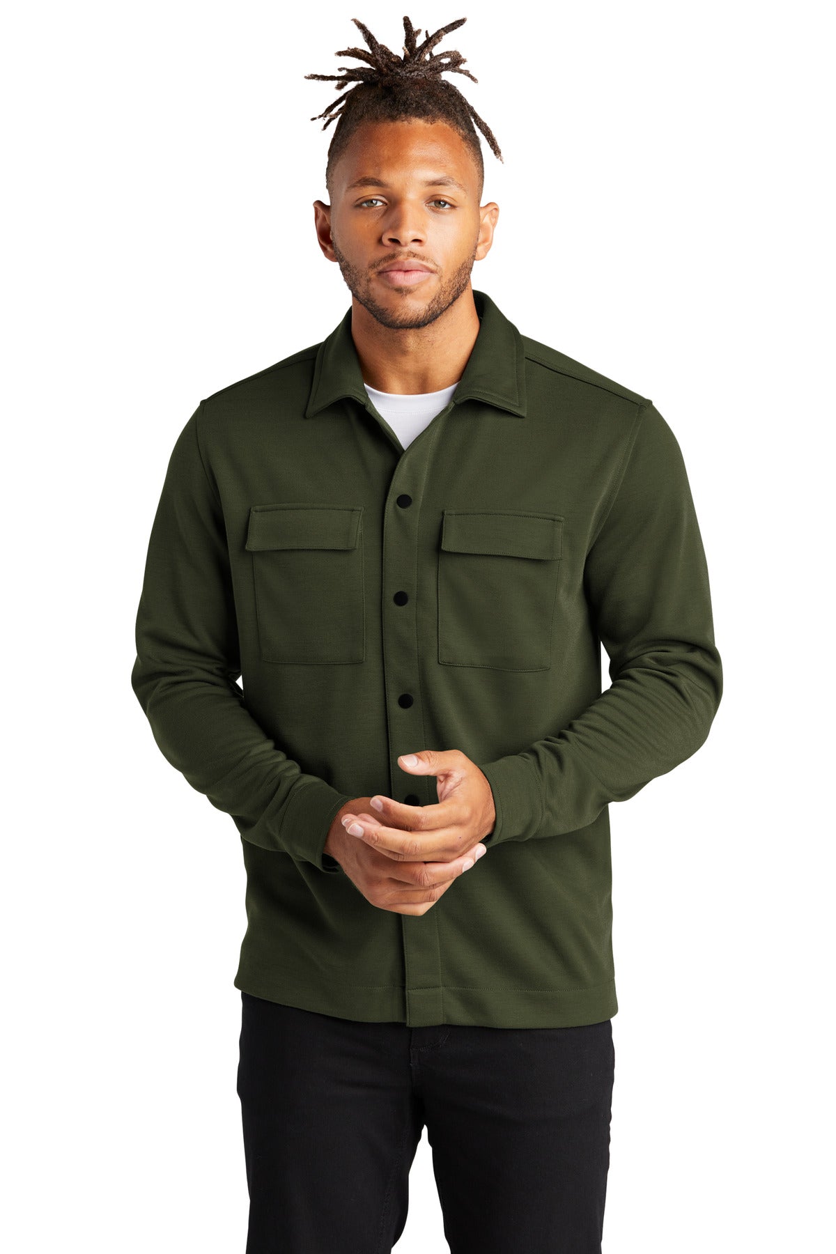 Mercer+Mettle® Double-Knit Snap Front Jacket