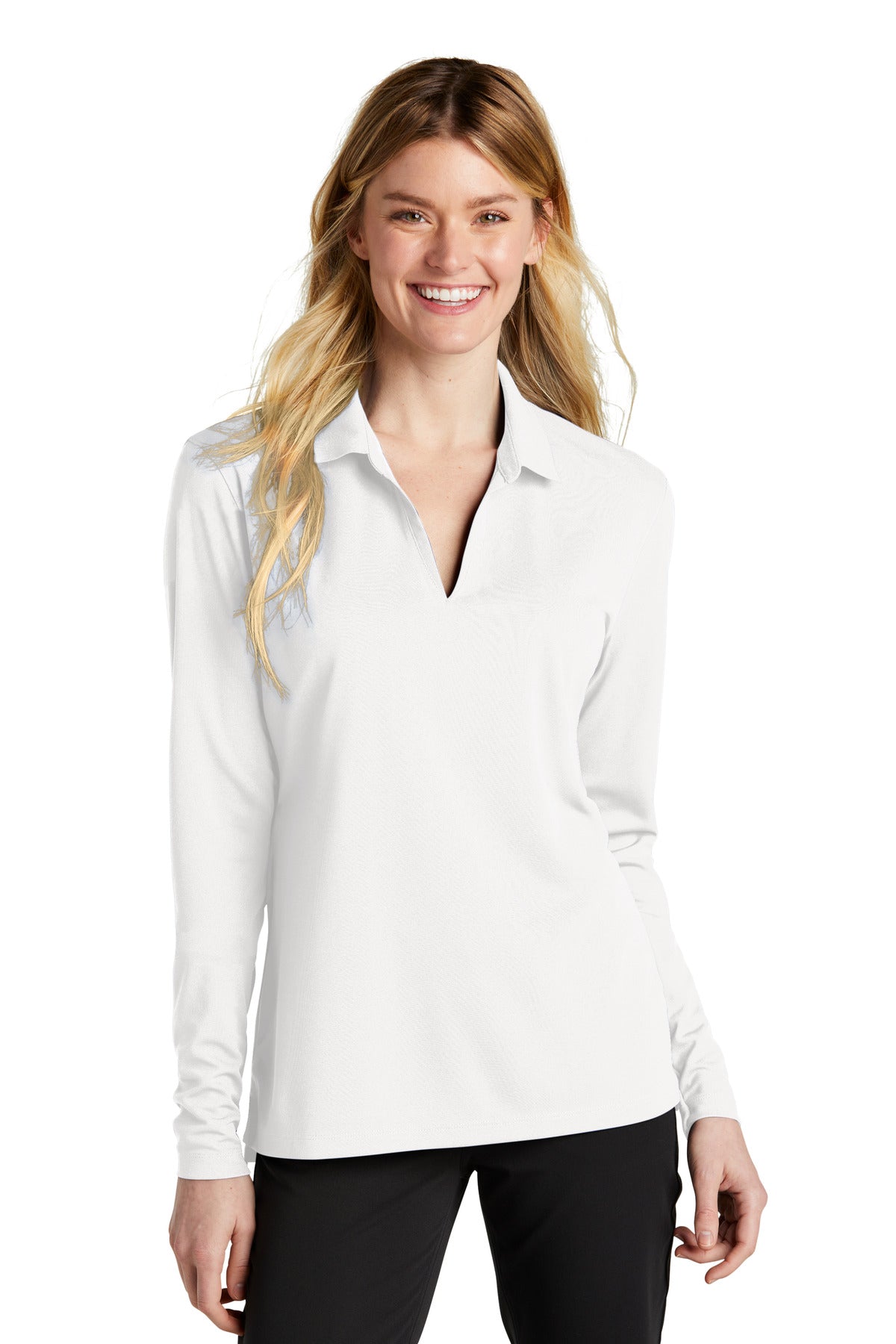 Nike Women's Dri-FIT Micro Pique 2.0 Long Sleeve Polo