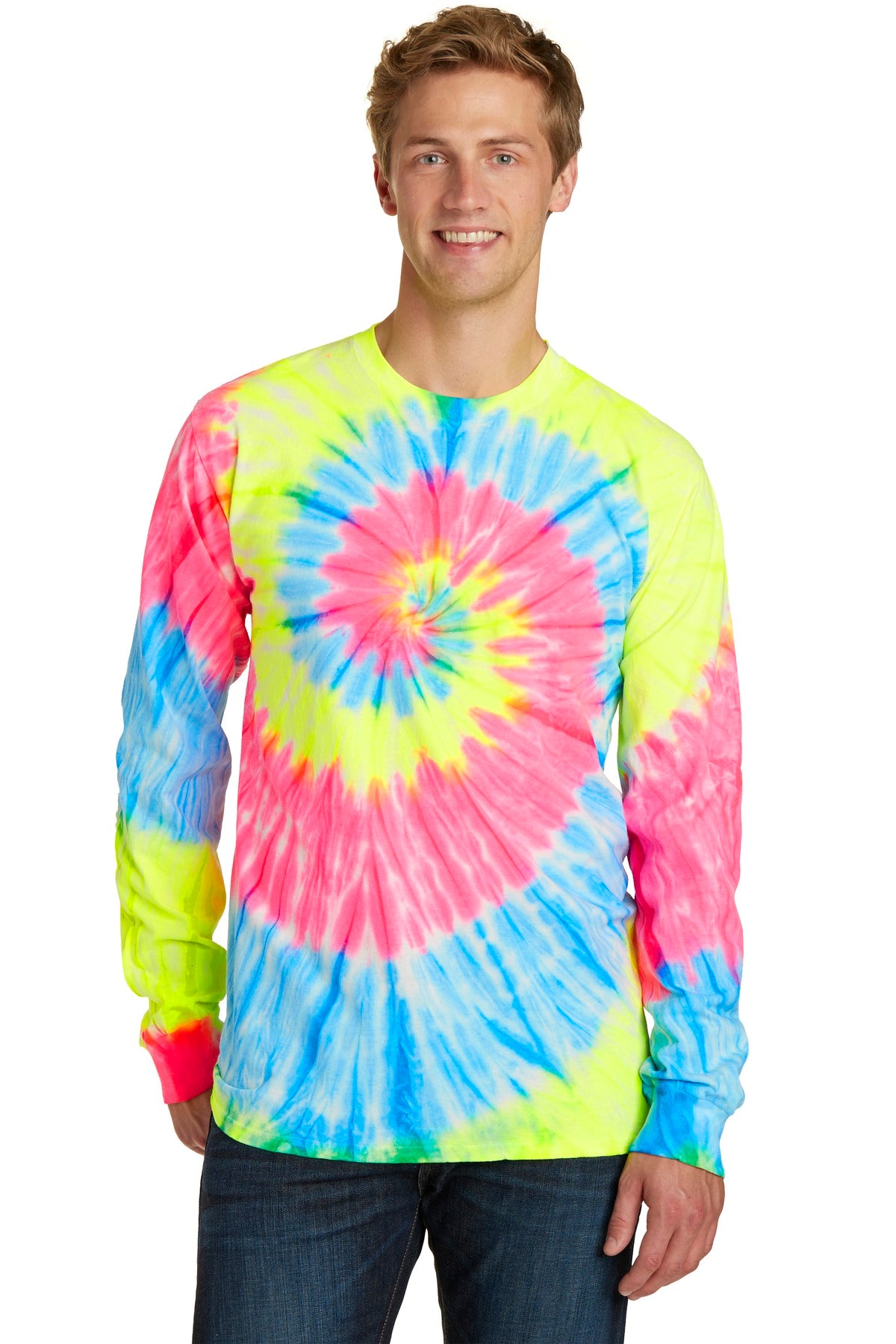 Port & Company® Tie-Dye Long Sleeve Tee