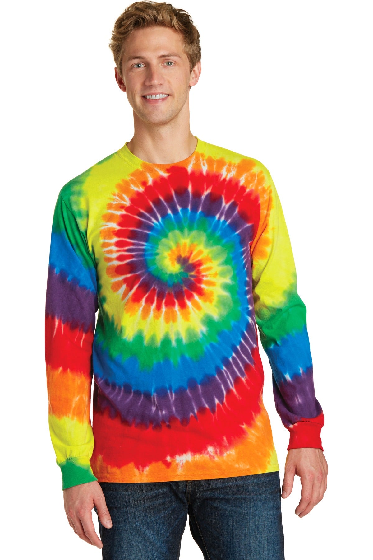 Port & Company® Tie-Dye Long Sleeve Tee
