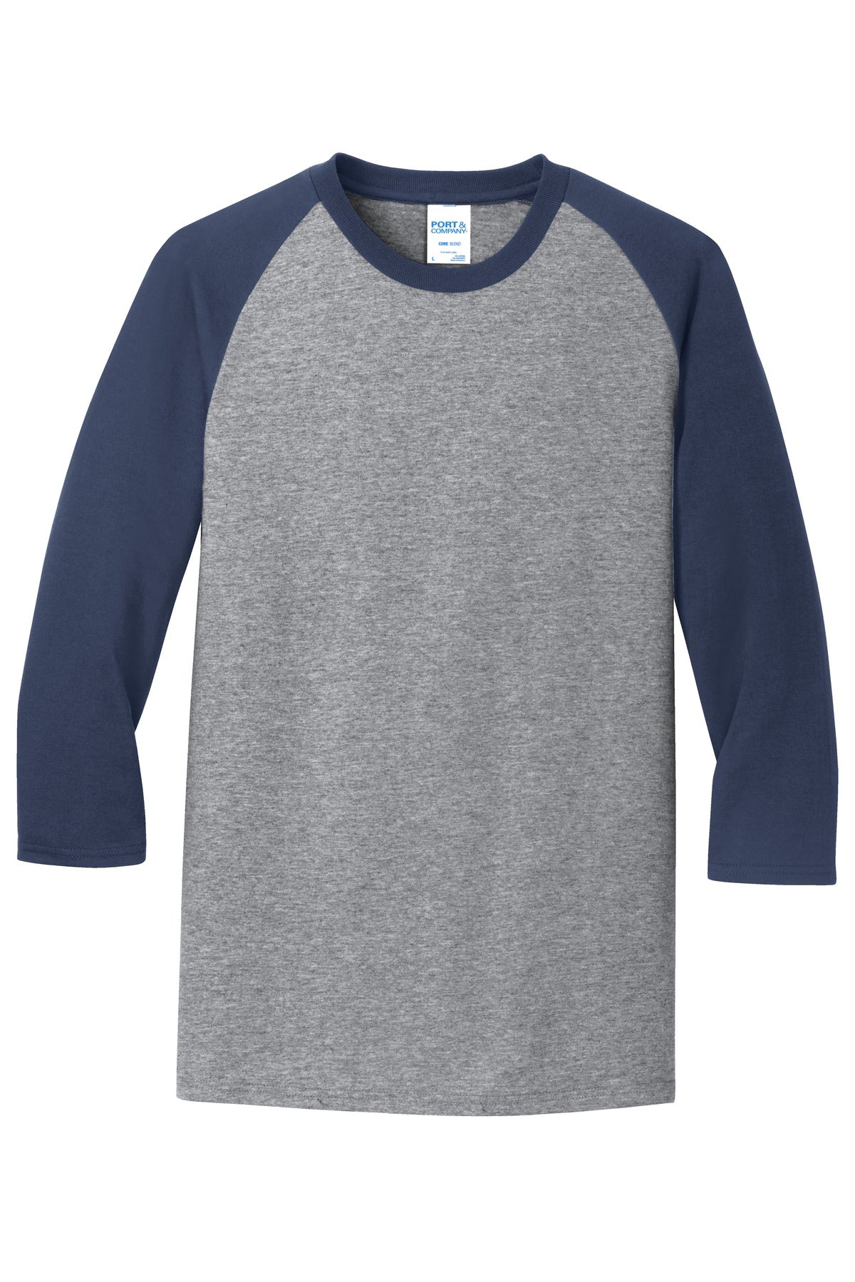 Port & Company® Core Blend 3/4-Sleeve Raglan Tee
