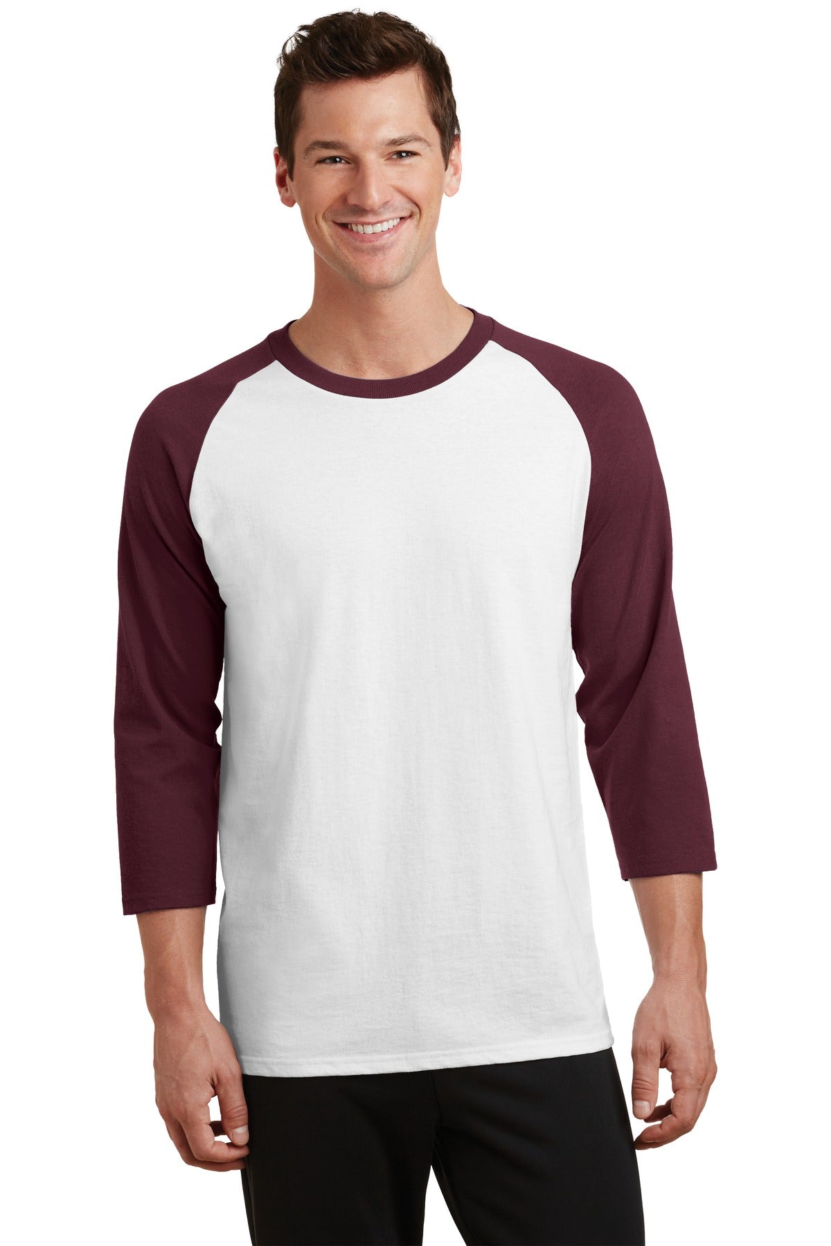 Port & Company® Core Blend 3/4-Sleeve Raglan Tee