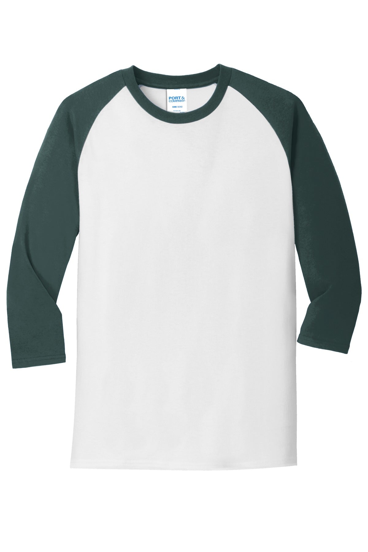 Port & Company® Core Blend 3/4-Sleeve Raglan Tee