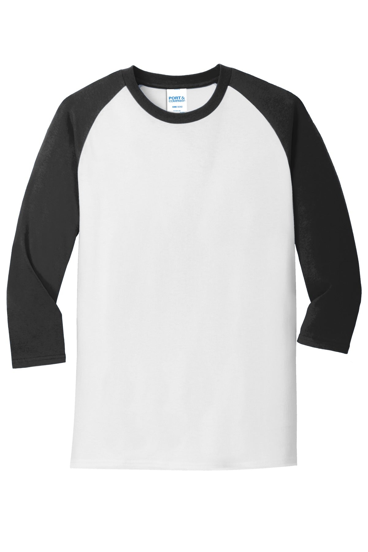 Port & Company® Core Blend 3/4-Sleeve Raglan Tee