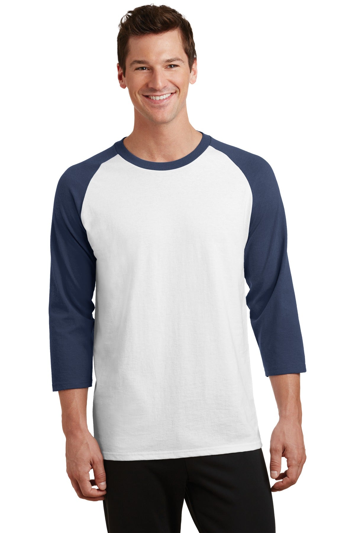 Port & Company® Core Blend 3/4-Sleeve Raglan Tee