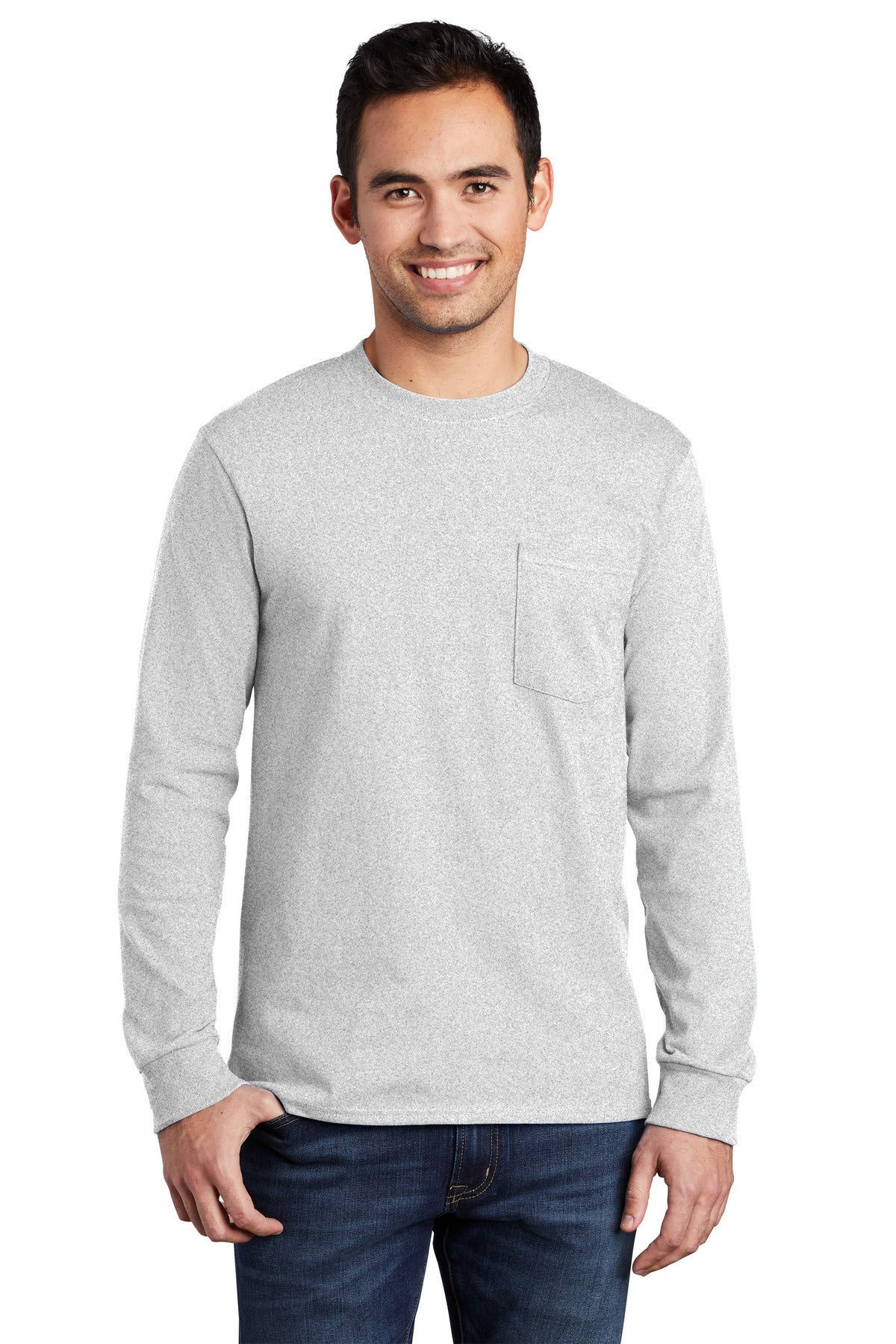 Port & Company® - Long Sleeve Essential Pocket Tee