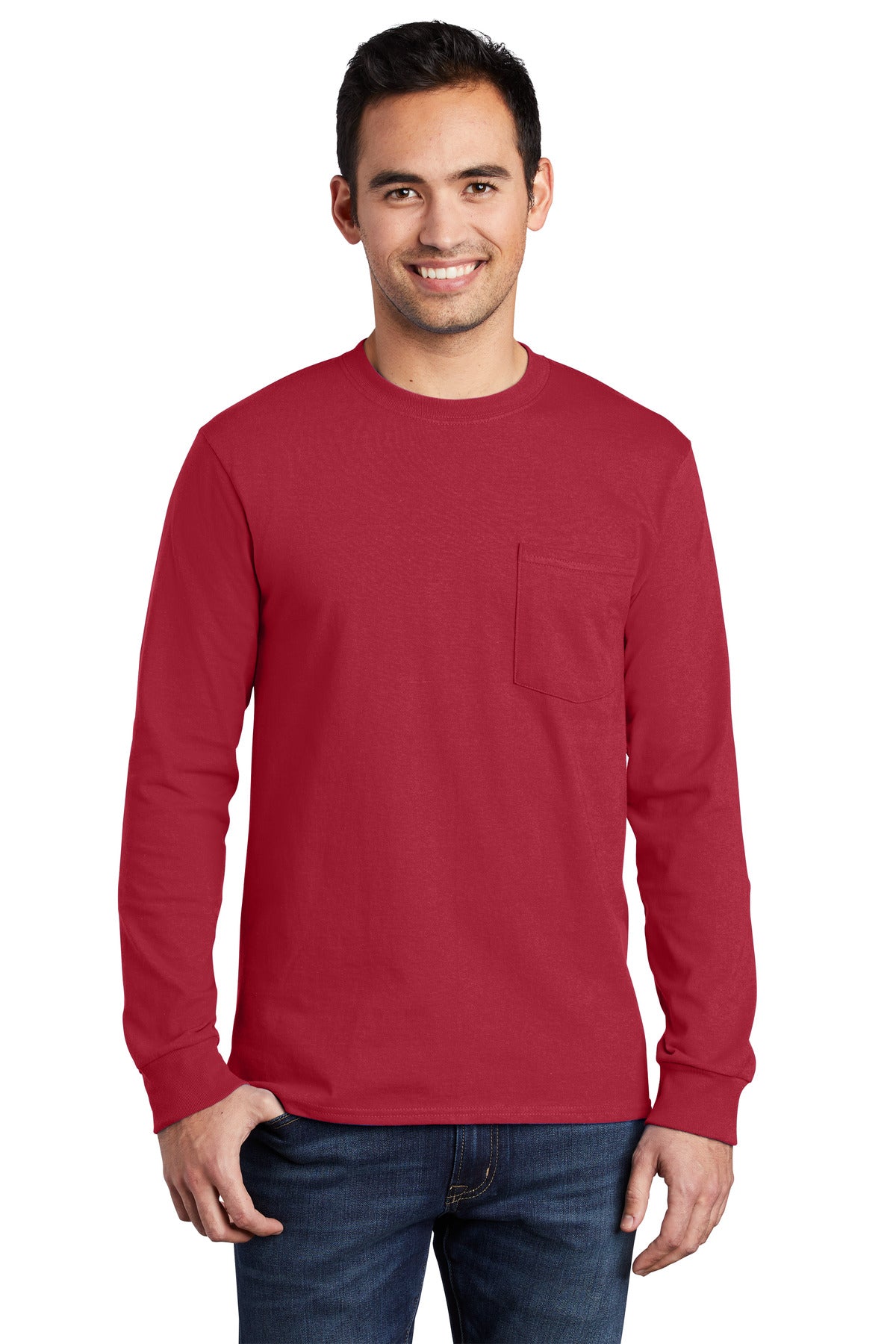 Port & Company® - Long Sleeve Essential Pocket Tee
