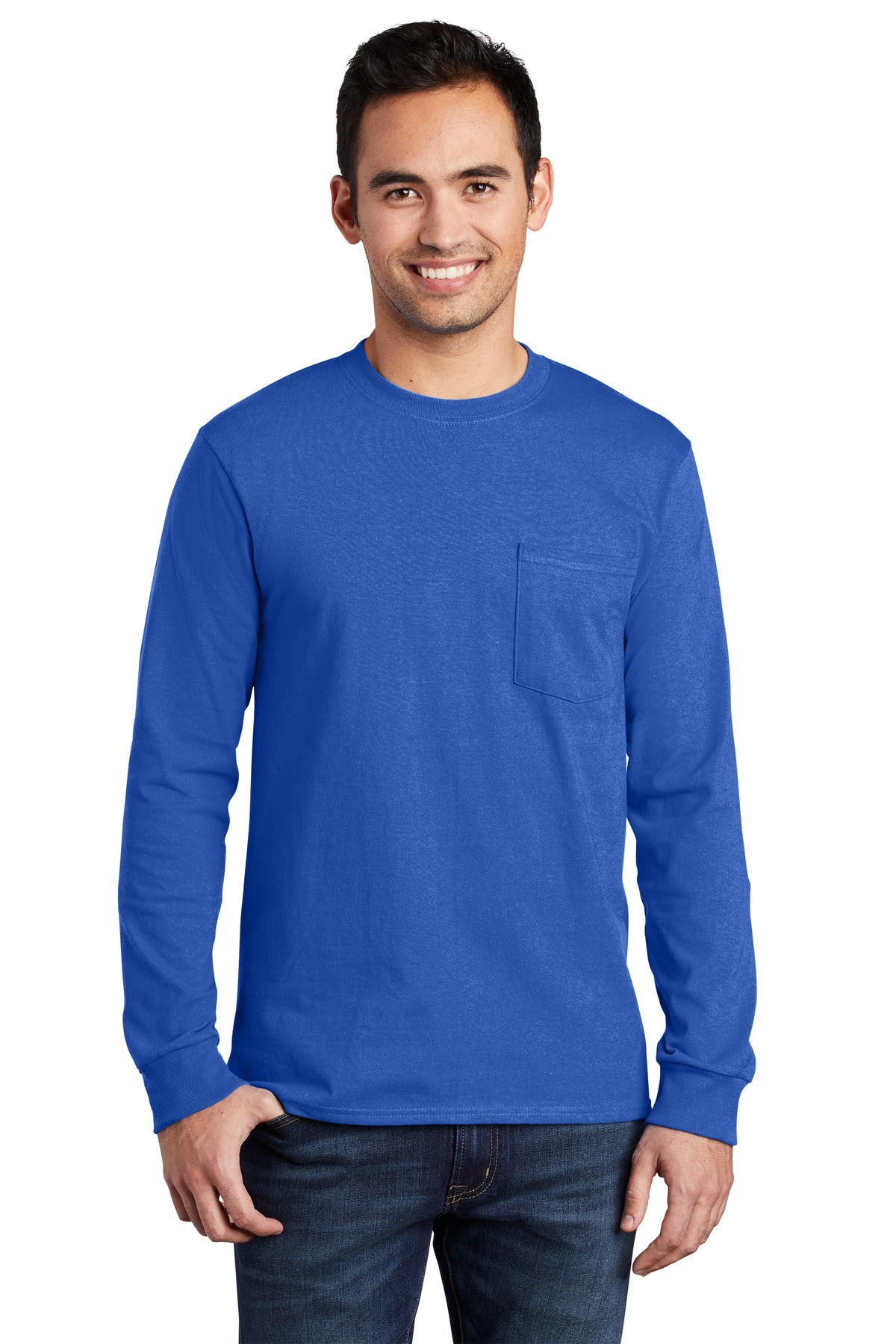 Port & Company® - Long Sleeve Essential Pocket Tee