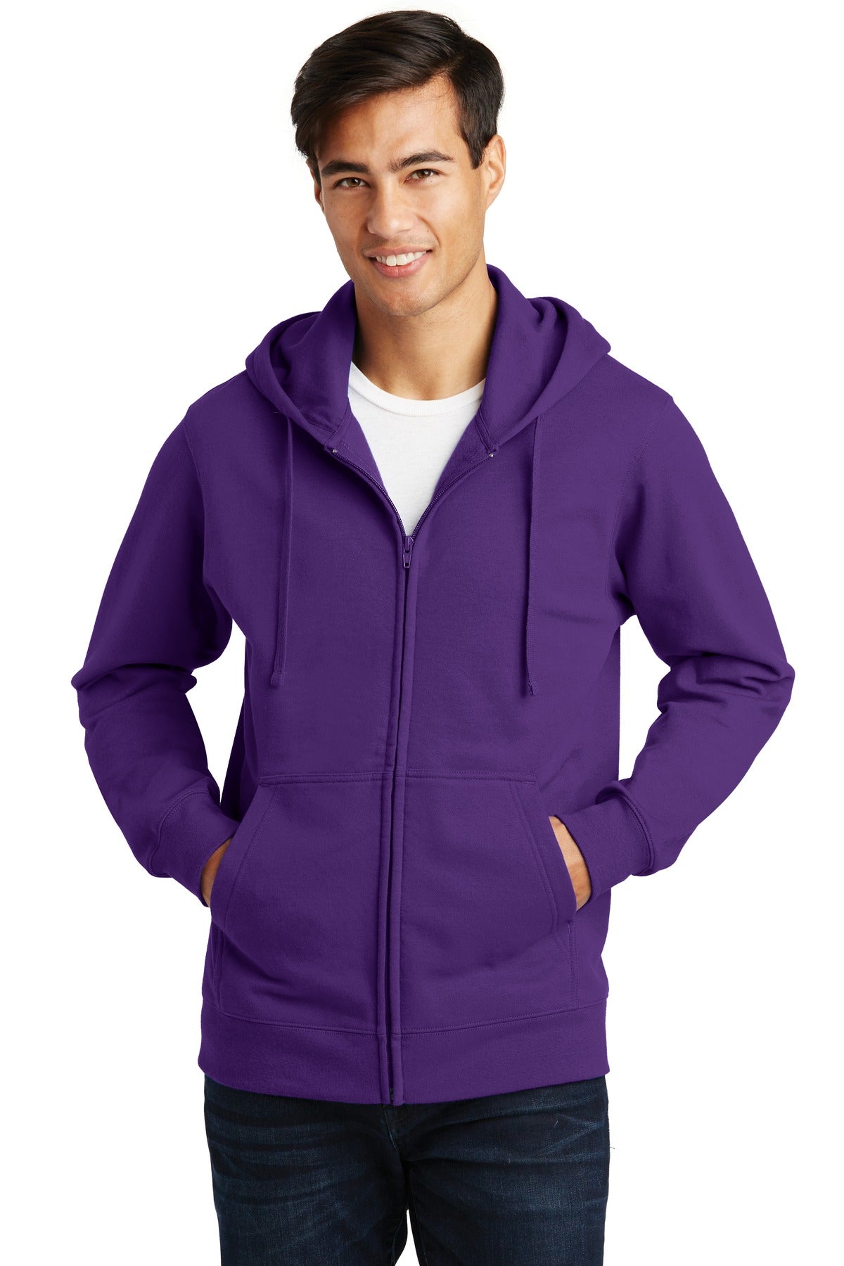 Port & Company® Fan Favorite Fleece Full-Zip Hooded Sweatshirt
