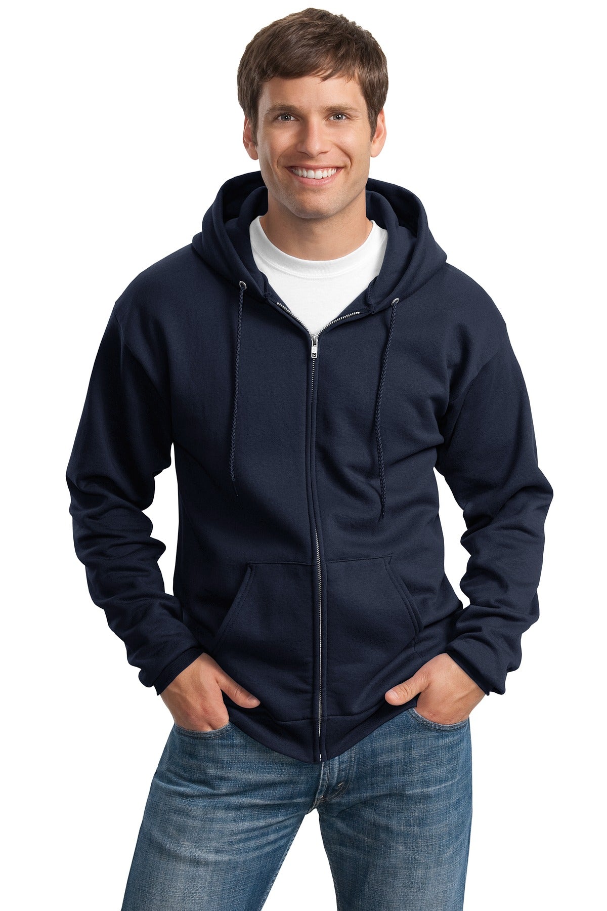 Port & Company® Tall Essential Fleece Full-Zip Hooded Sweatshirt
