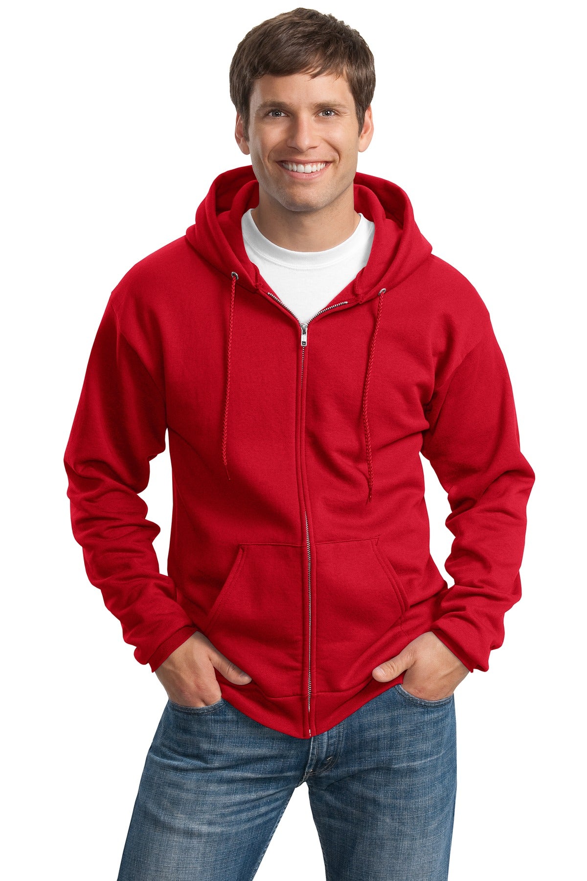 Port & Company® Tall Essential Fleece Full-Zip Hooded Sweatshirt