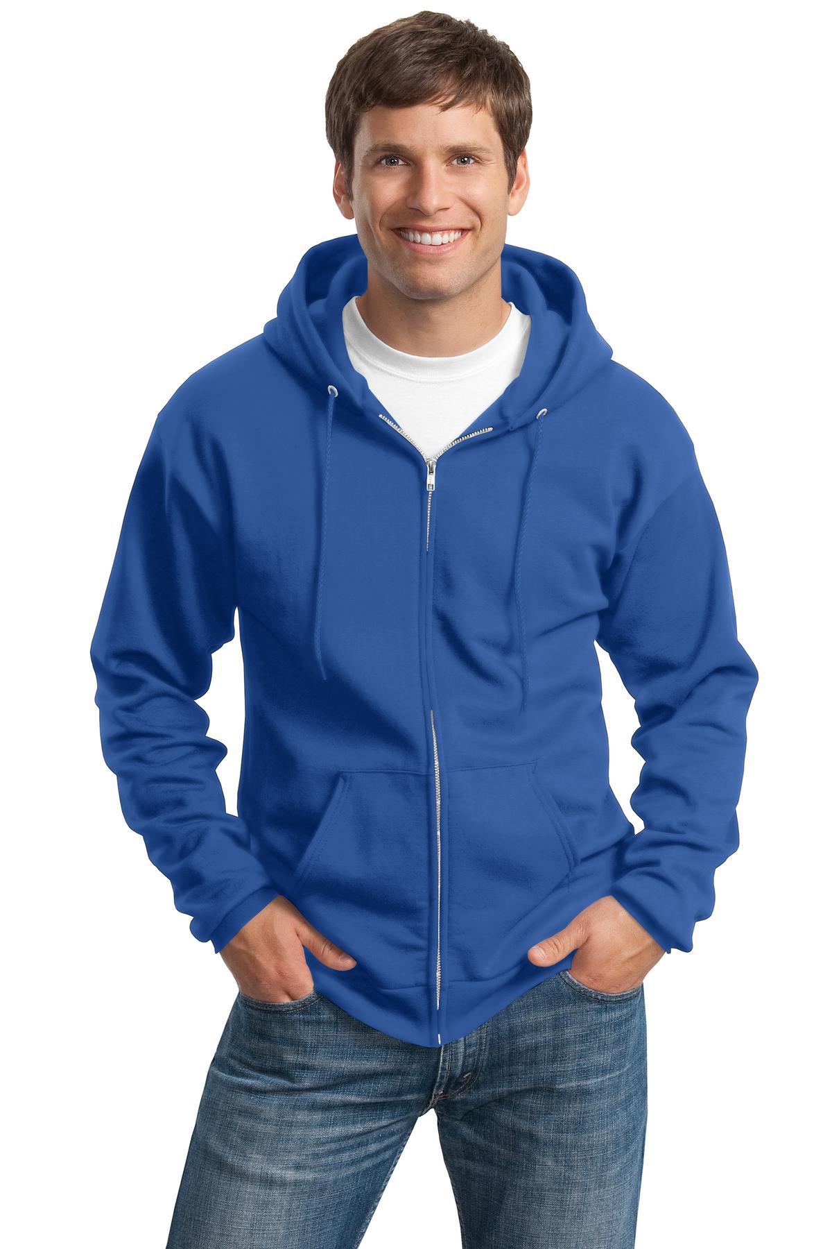 Port & Company® Tall Essential Fleece Full-Zip Hooded Sweatshirt