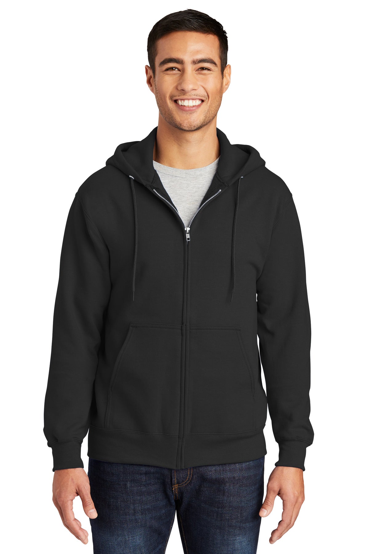 Port & Company® Tall Essential Fleece Full-Zip Hooded Sweatshirt