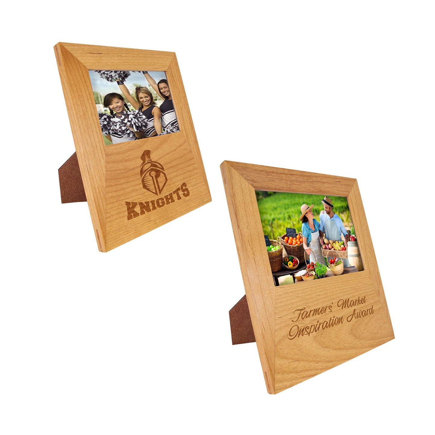 Genuine Red Alder 4"x 6" Picture Frame with 4 1/2" x 8" Engraving Area