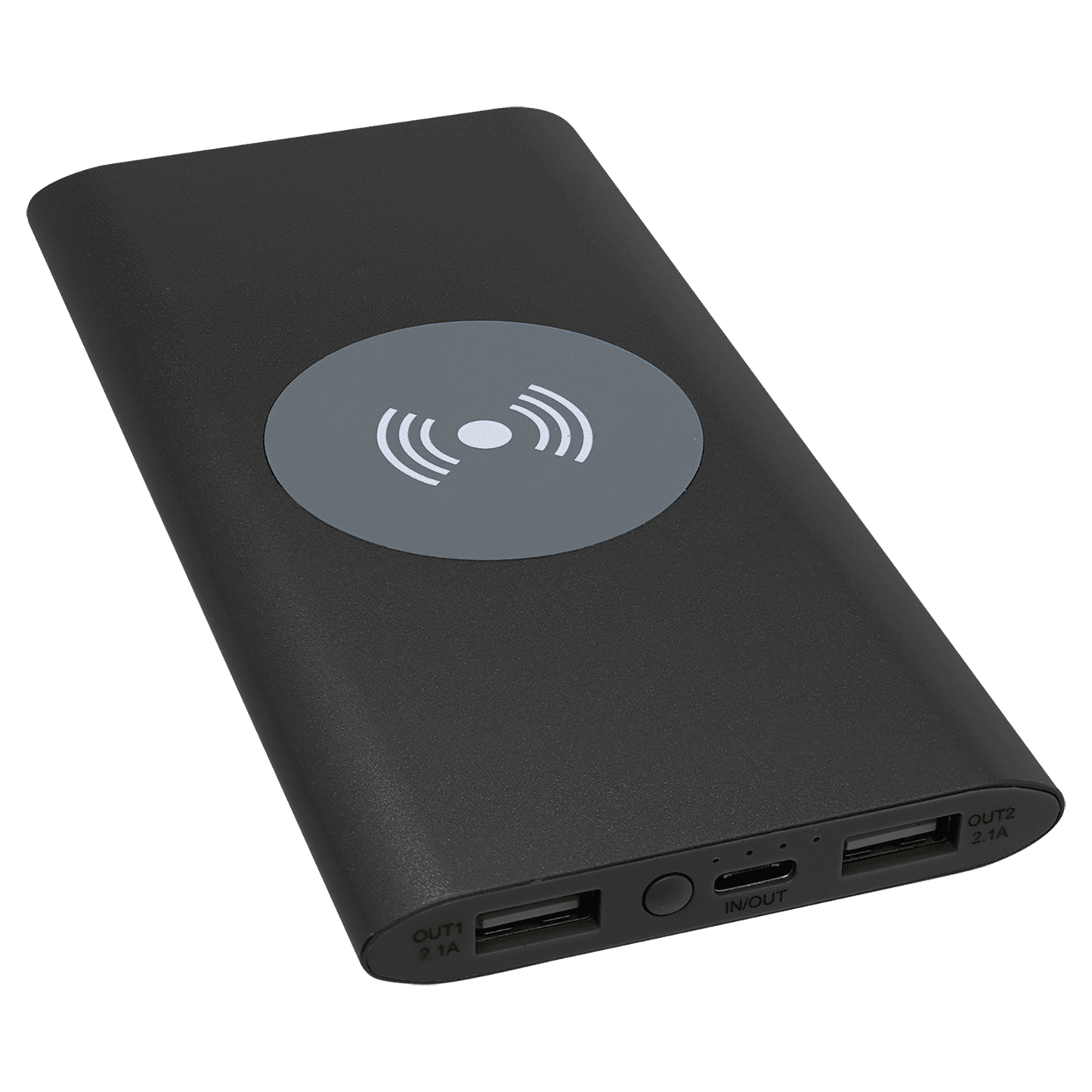 8000mAh Power Bank & Wireless Charger with USB-C Cord