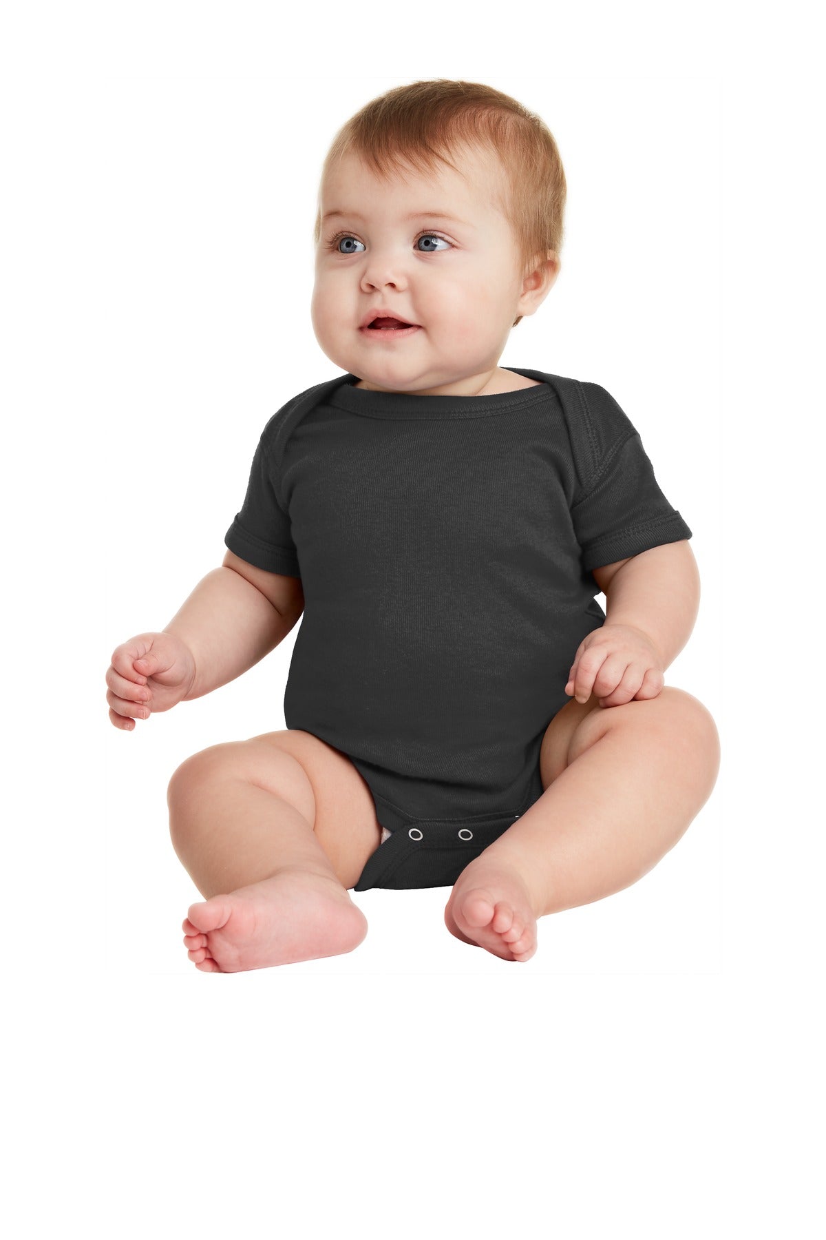 Rabbit Skins Infant Short Sleeve Baby Rib Bodysuit
