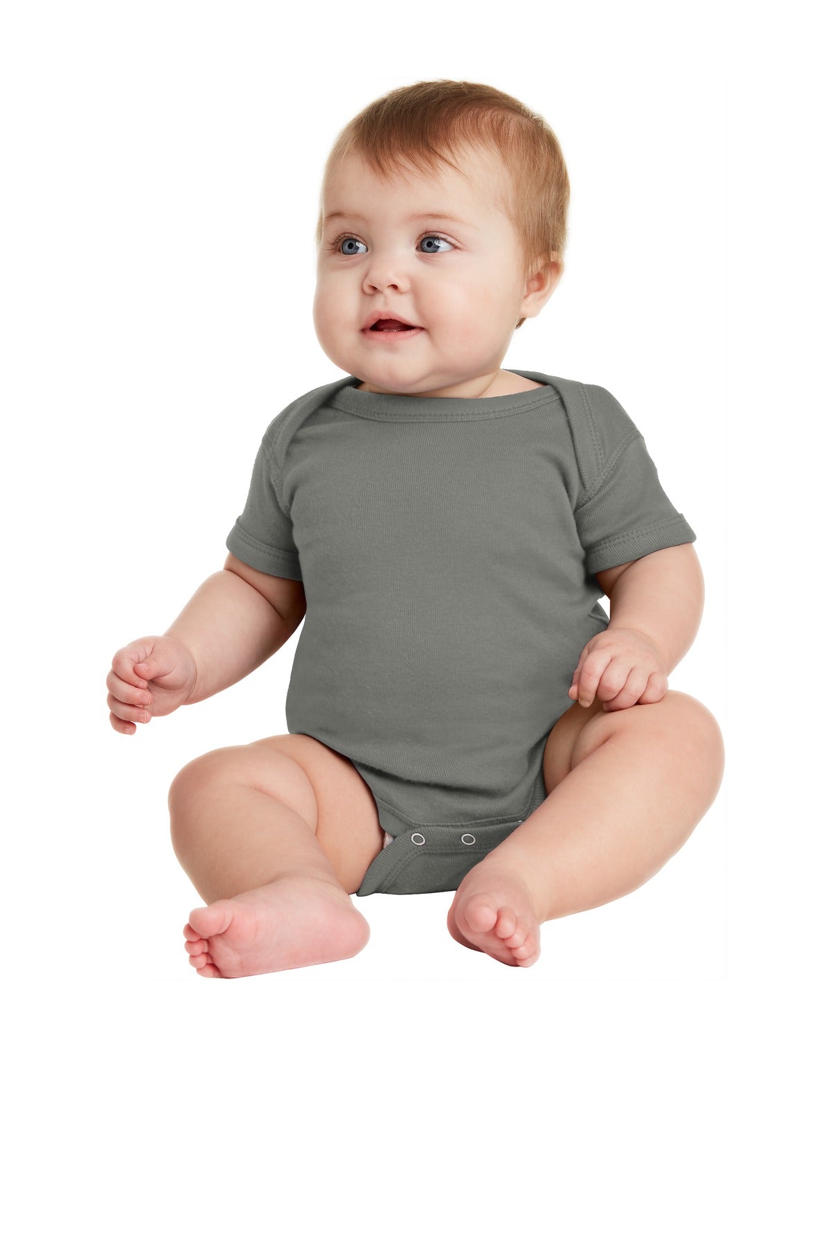 Rabbit Skins Infant Short Sleeve Baby Rib Bodysuit