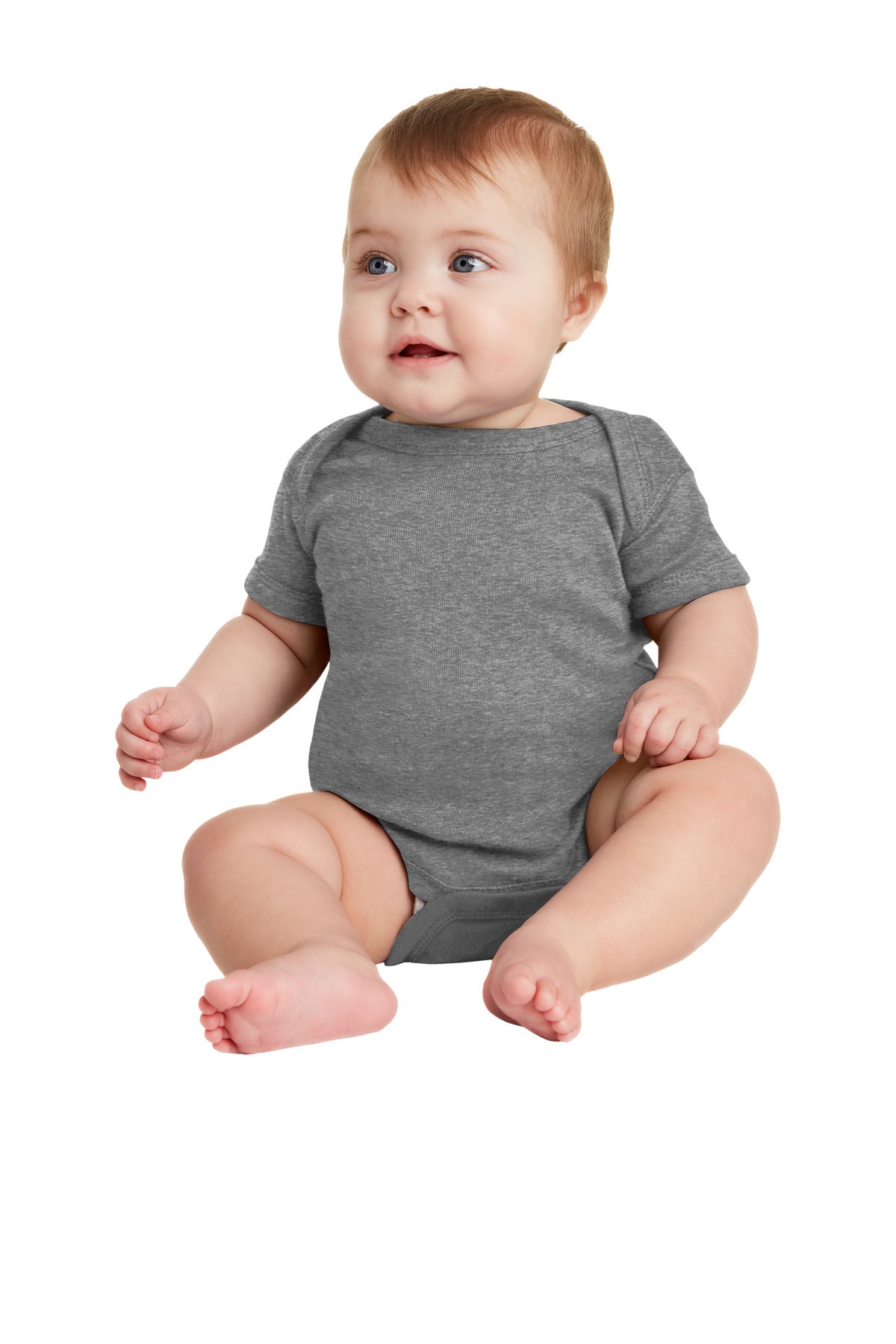 Rabbit Skins Infant Short Sleeve Baby Rib Bodysuit