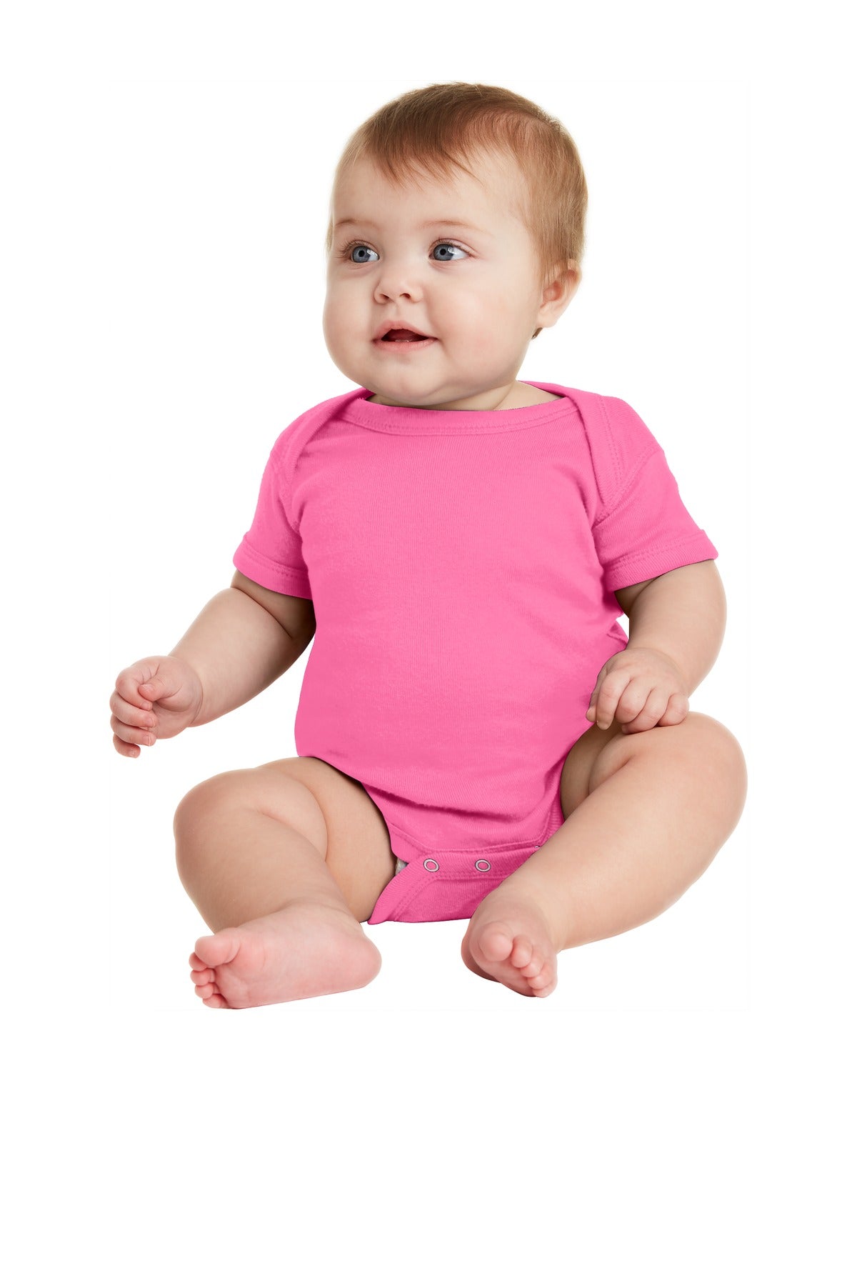 Rabbit Skins Infant Short Sleeve Baby Rib Bodysuit