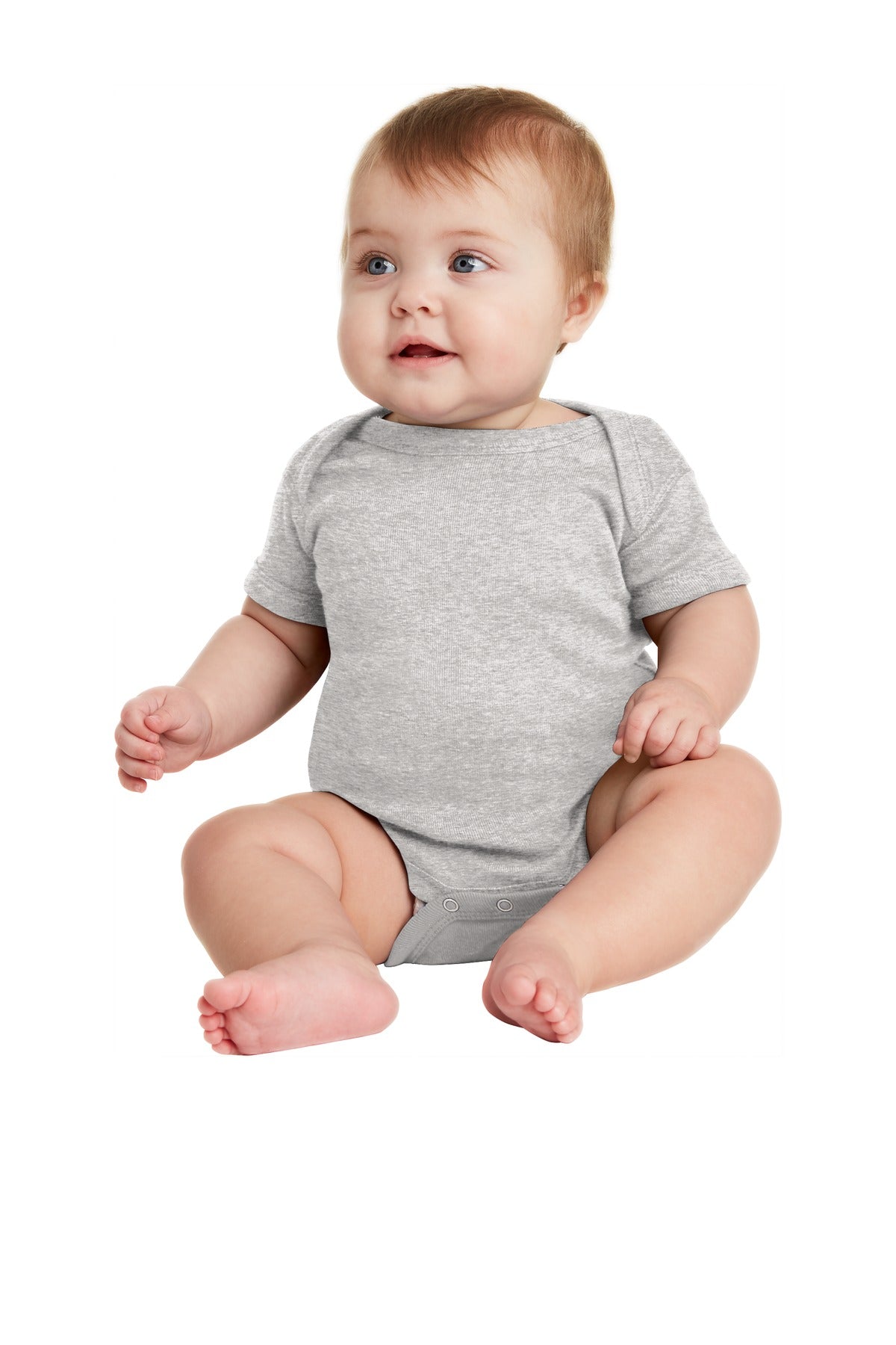 Rabbit Skins Infant Short Sleeve Baby Rib Bodysuit