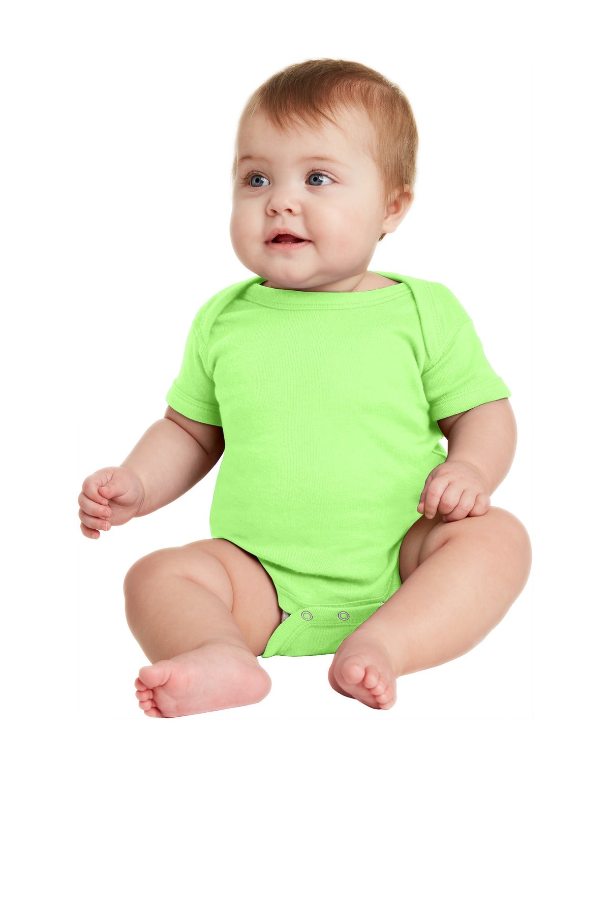 Rabbit Skins Infant Short Sleeve Baby Rib Bodysuit