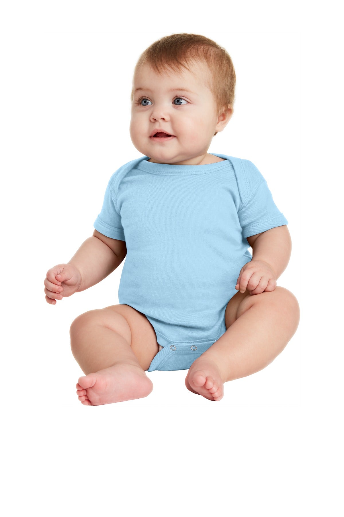 Rabbit Skins Infant Short Sleeve Baby Rib Bodysuit