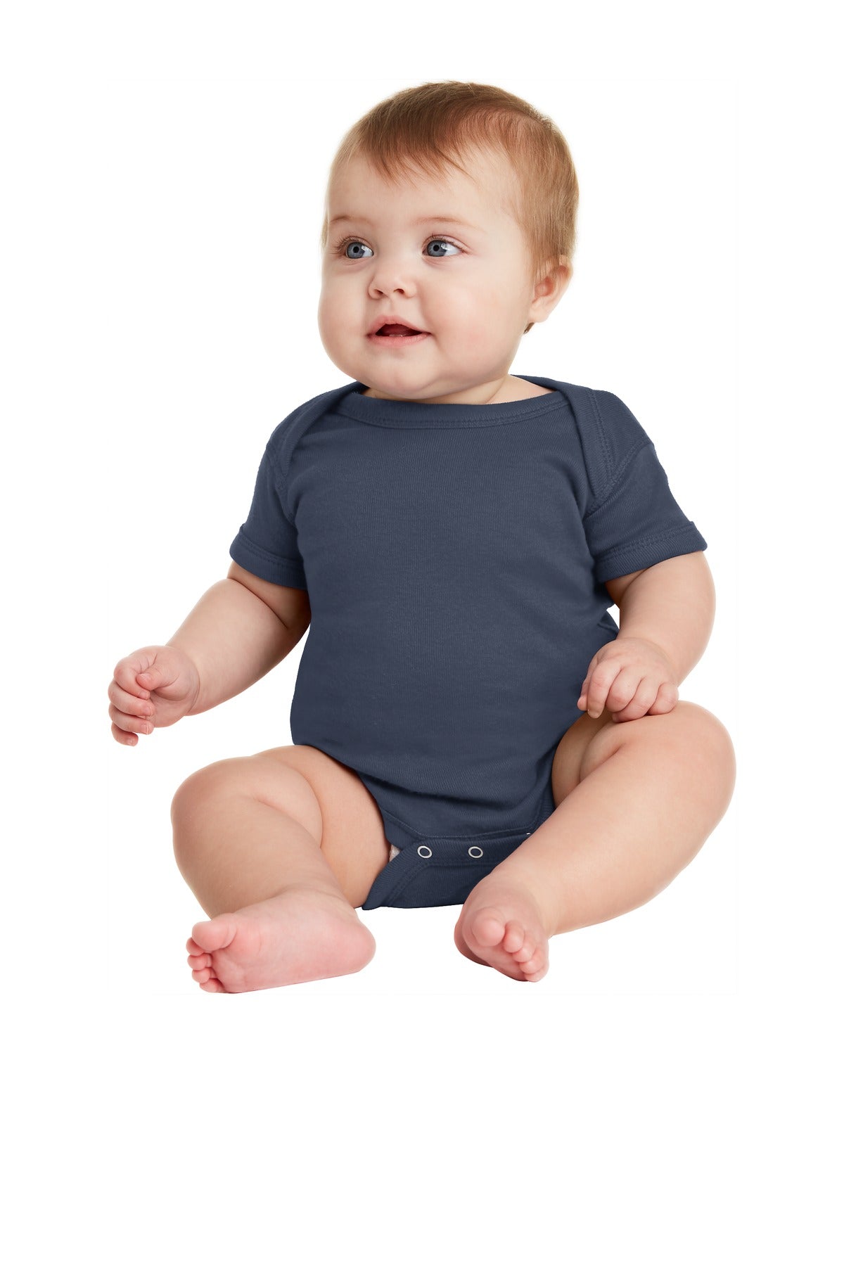 Rabbit Skins Infant Short Sleeve Baby Rib Bodysuit
