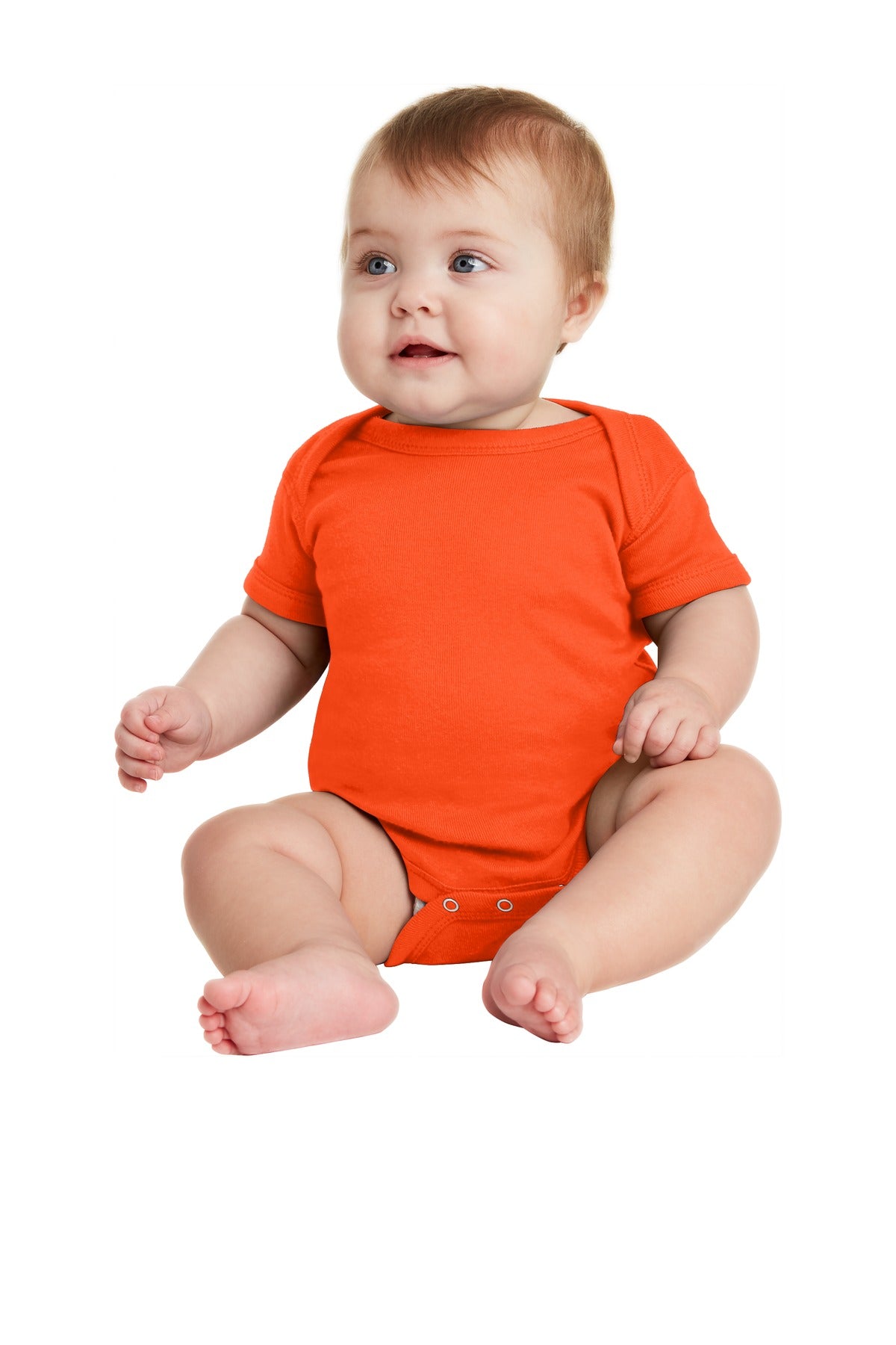 Rabbit Skins Infant Short Sleeve Baby Rib Bodysuit
