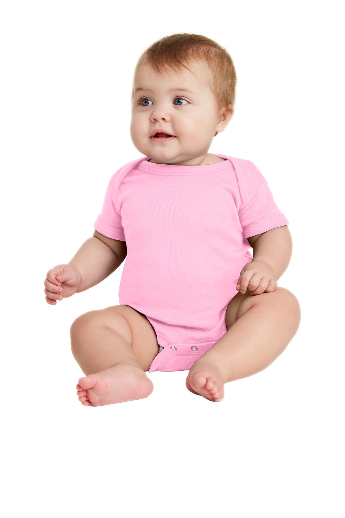 Rabbit Skins Infant Short Sleeve Baby Rib Bodysuit