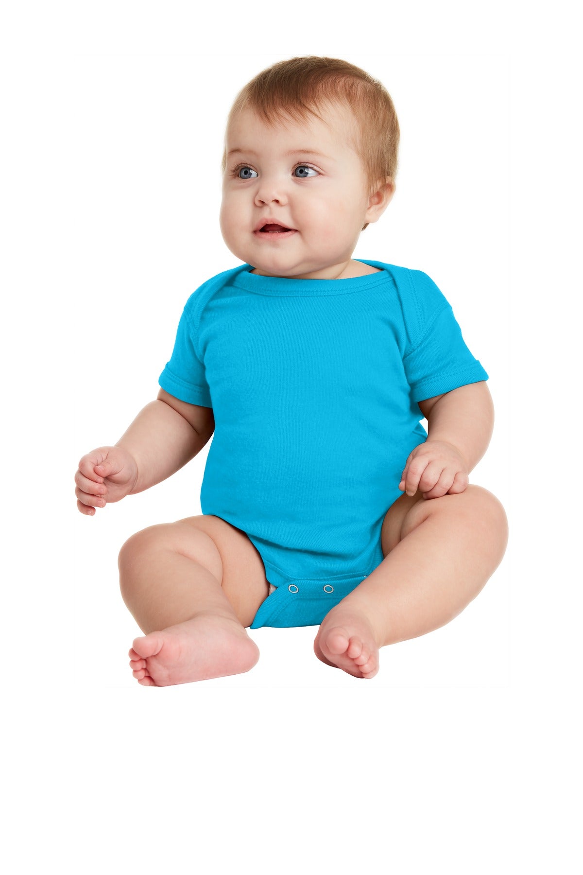 Rabbit Skins Infant Short Sleeve Baby Rib Bodysuit