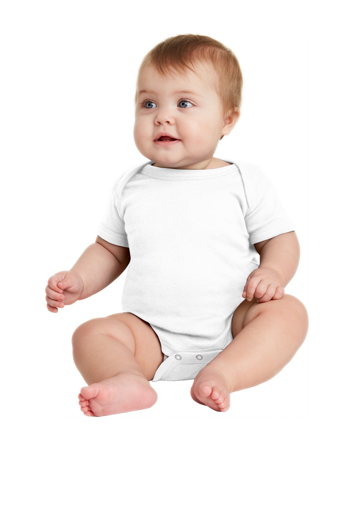 Rabbit Skins Infant Short Sleeve Baby Rib Bodysuit