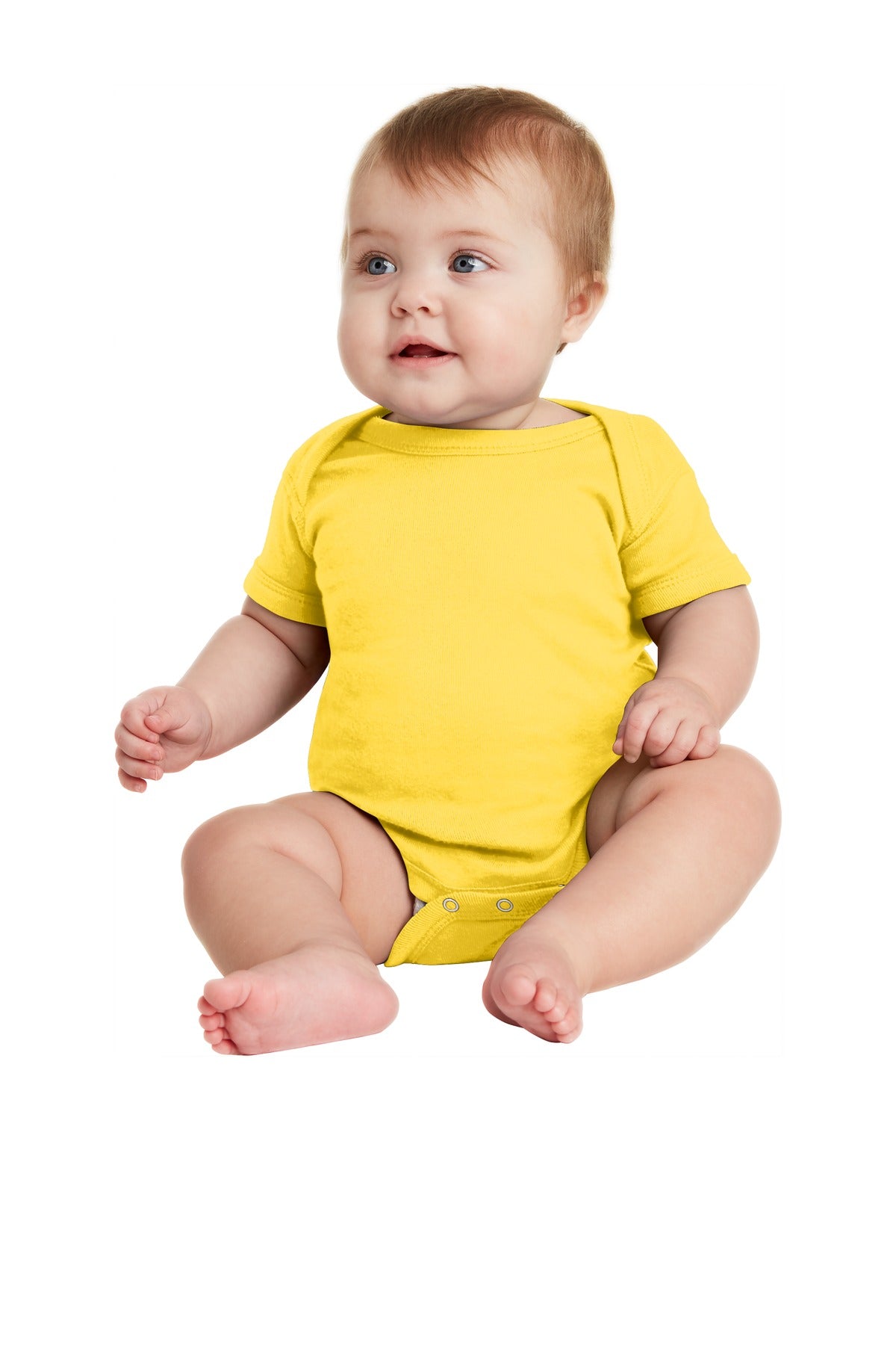 Rabbit Skins Infant Short Sleeve Baby Rib Bodysuit