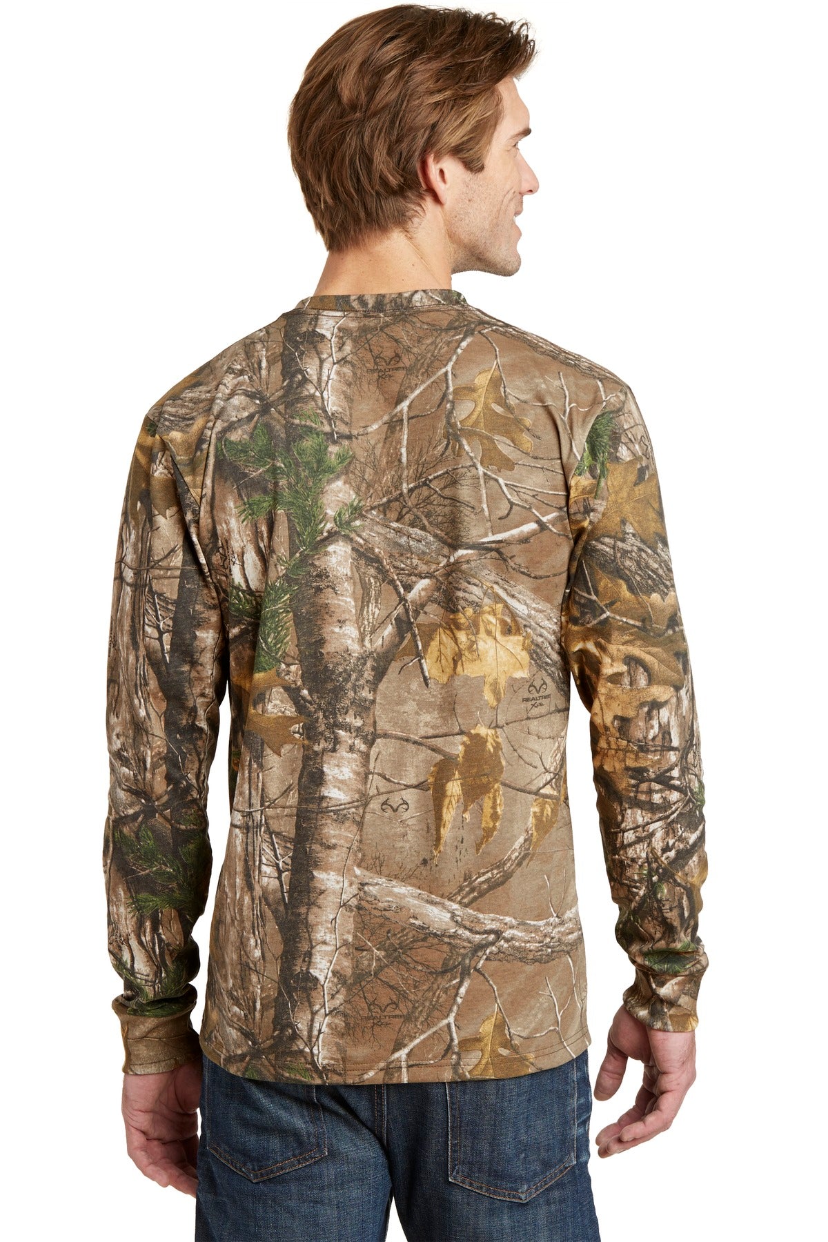 Russell Outdoors Realtree® Long Sleeve Explorer 100% Cotton T-Shirt with Pocket
